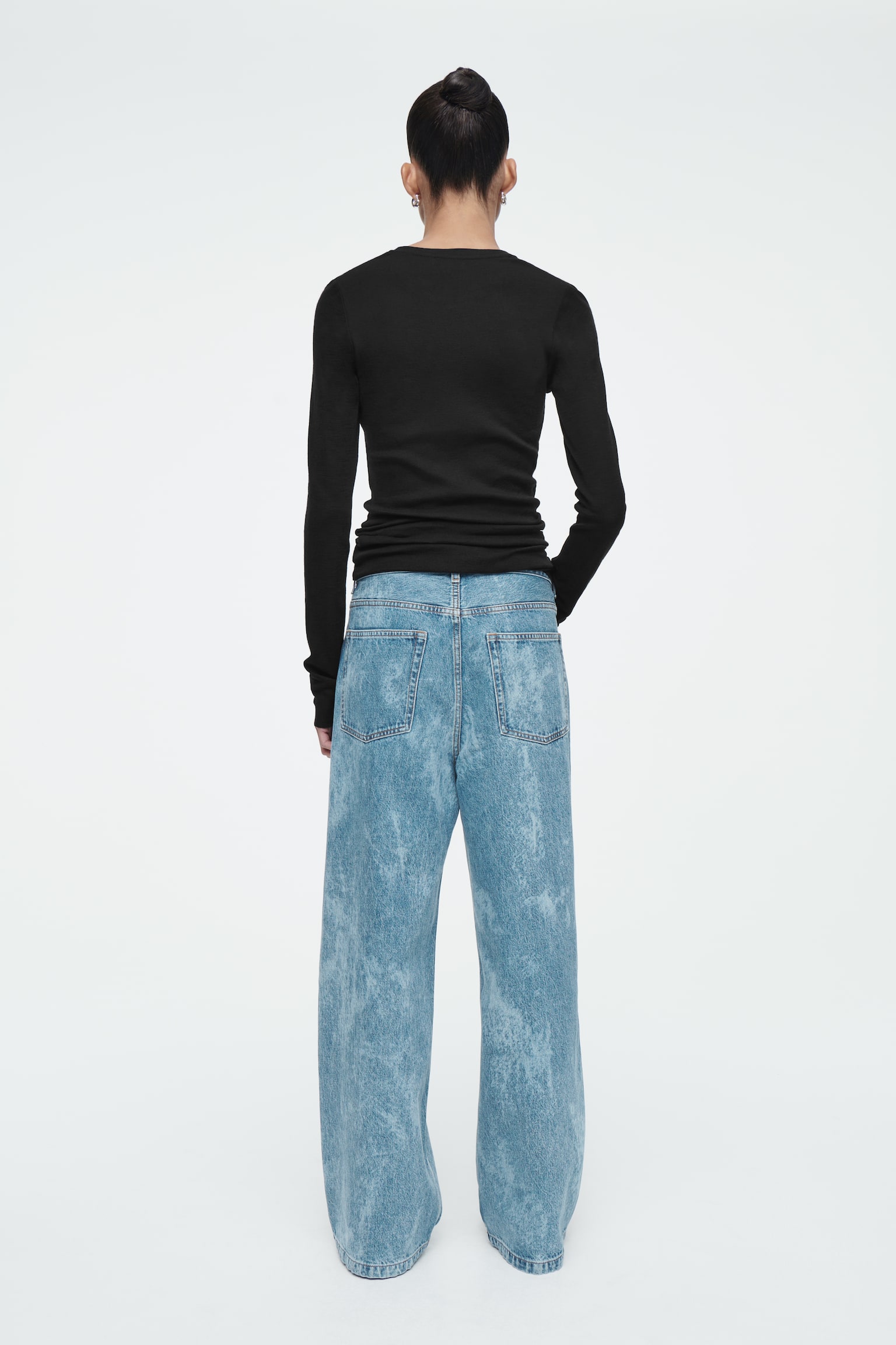 VOLUME WIDE-LEG JEANS - BLUE/PETROL BLUE/WASHED BLACK/DUSTY BLUE/MID-BLUE/LIGHT BLUE/LIGHT BLUE - 3