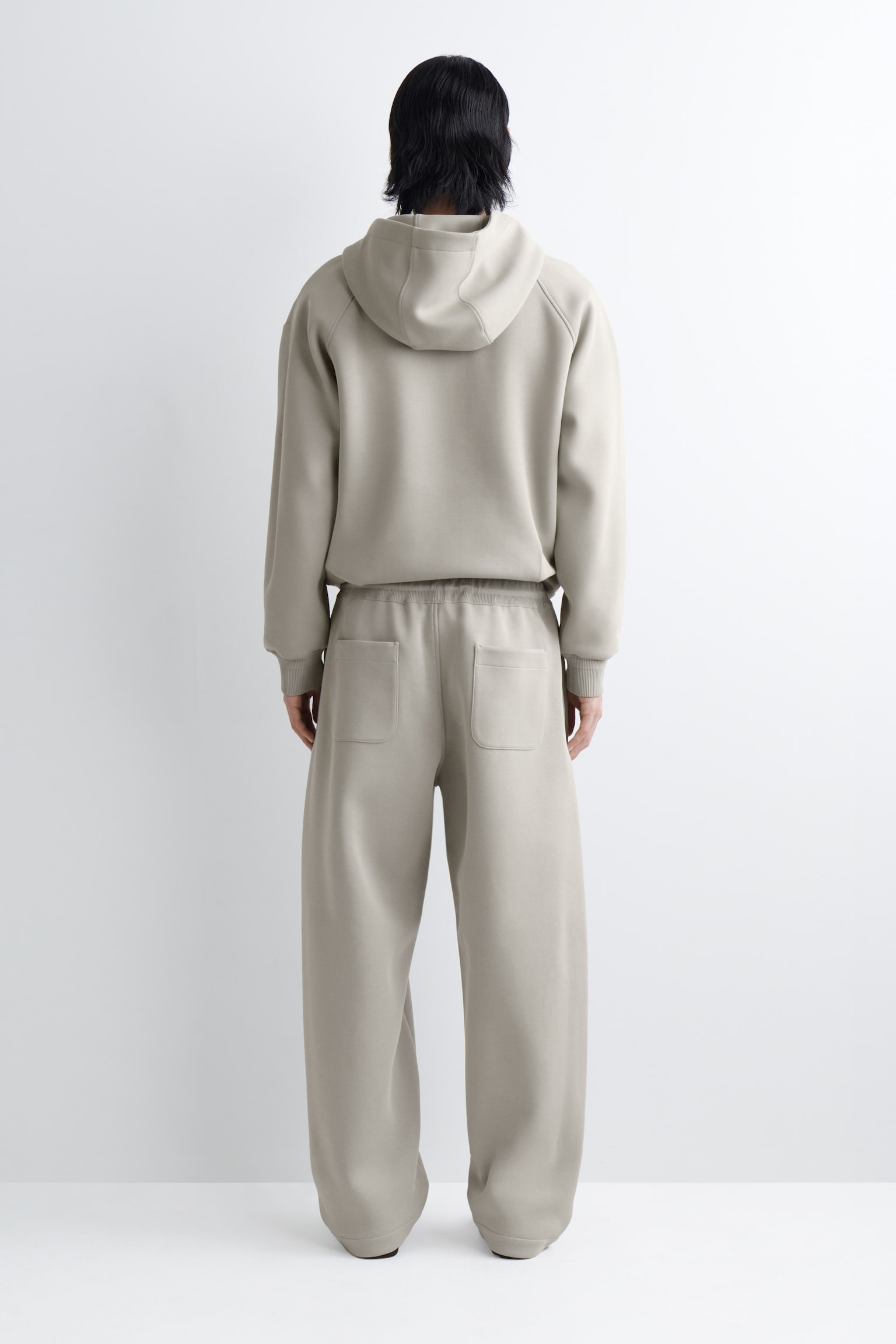 Памучни пике широки джогъри с прав крачол - БЕЖОВО - 6