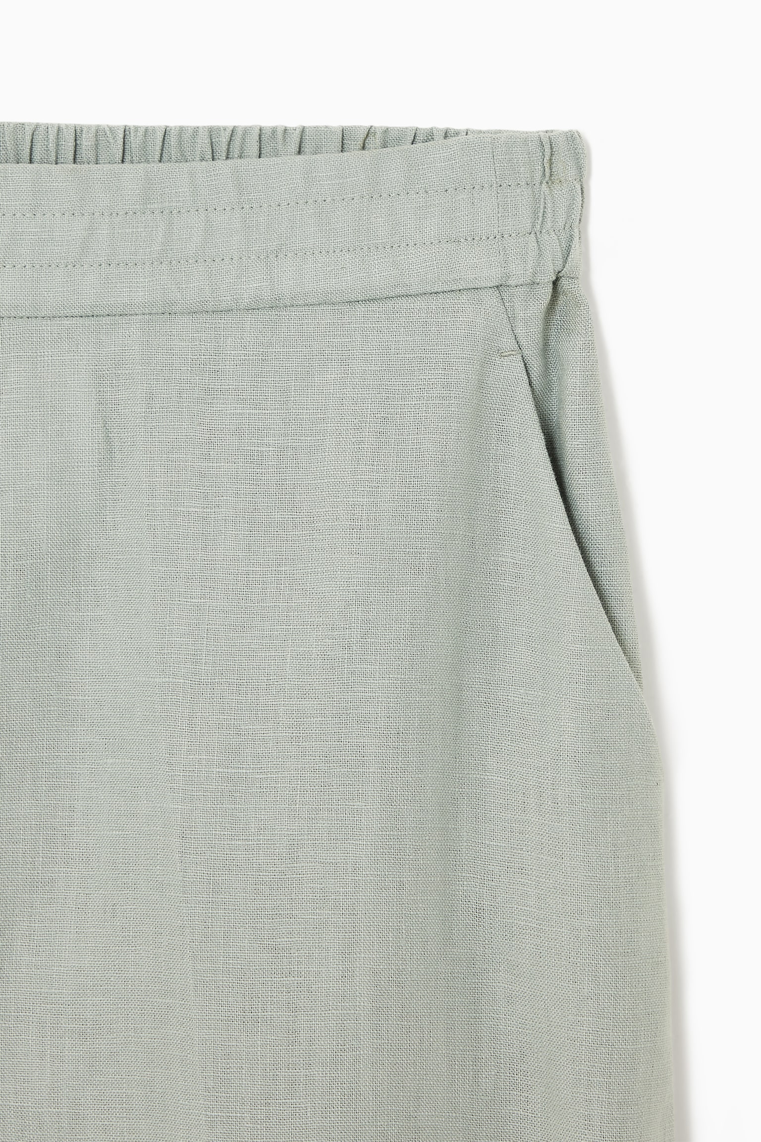 LINEN CULOTTES - LIGHT GREEN/NAVY - 3