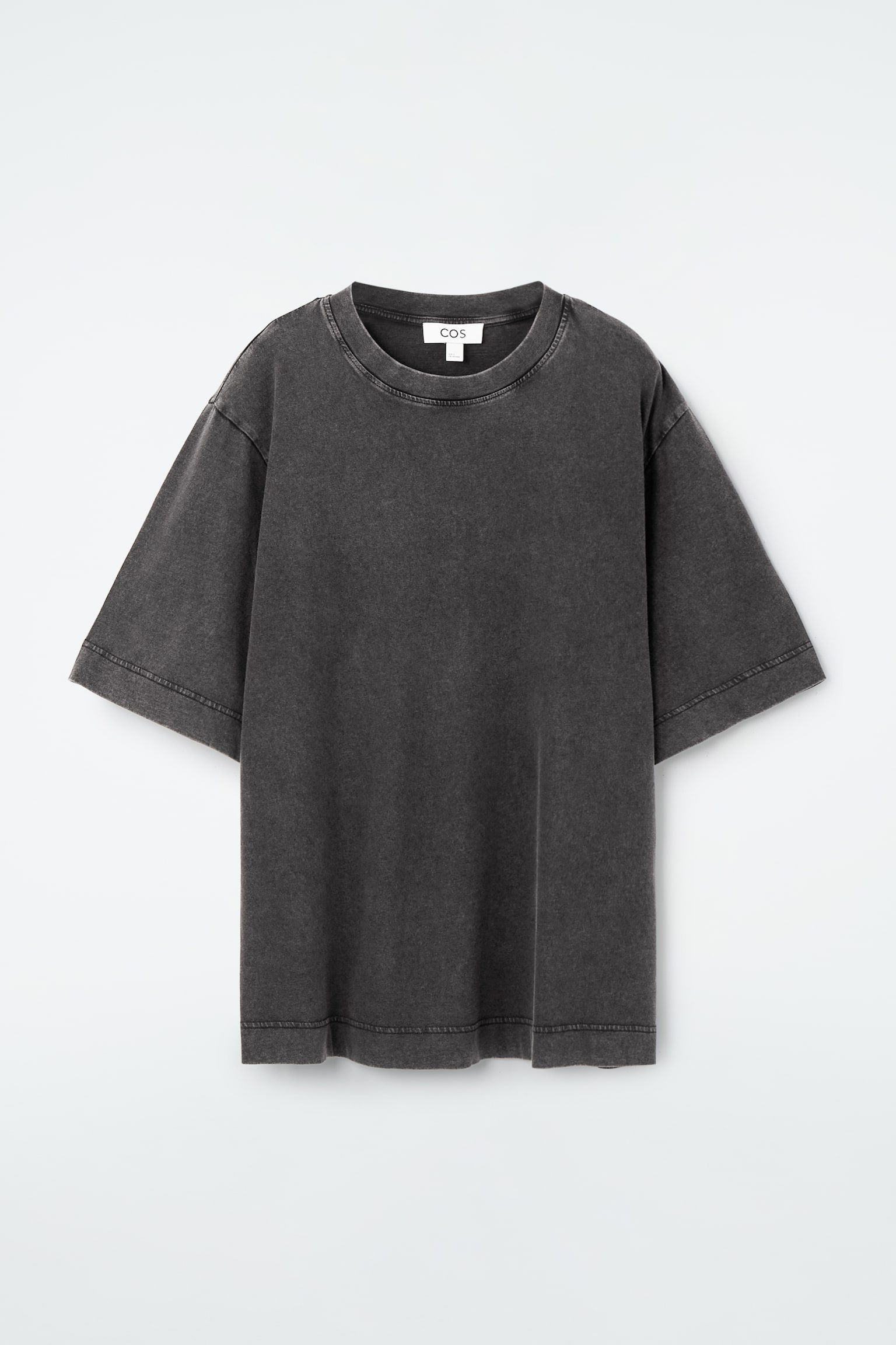 OVERSIZED FADED T-SHIRT - BLACK/DUSTY PINK - 2