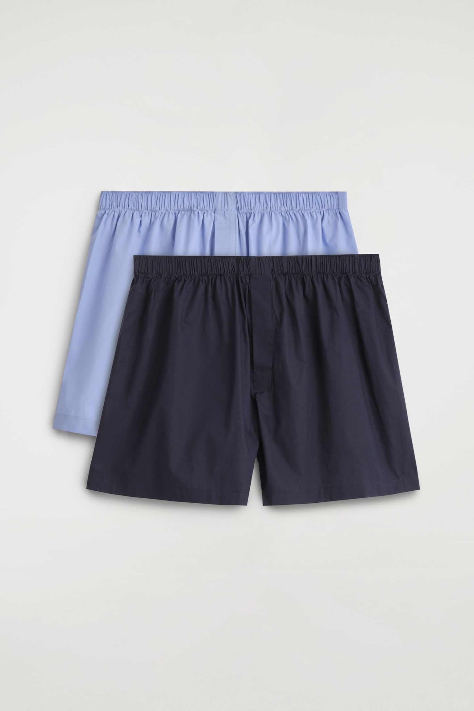 2-PACK KATOENEN BOXERSHORTS - Lichtblauw / marine