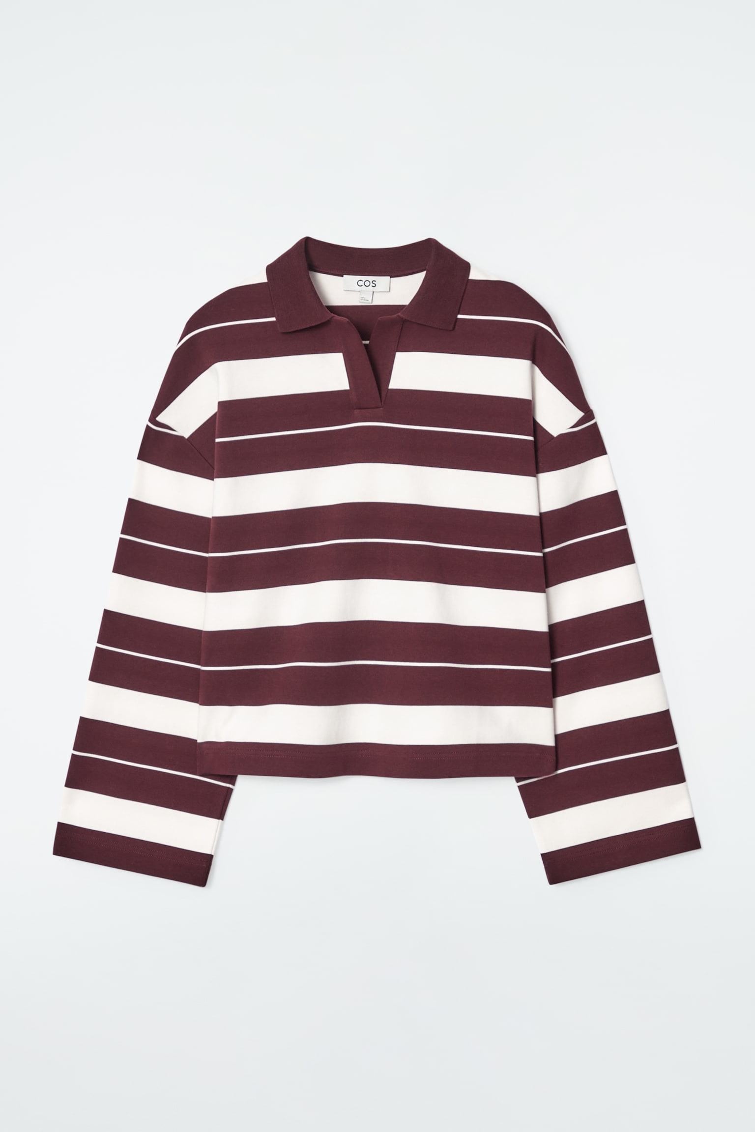 STRIPED JERSEY RUGBY SHIRT - BURGUNDY / STRIPED - 2