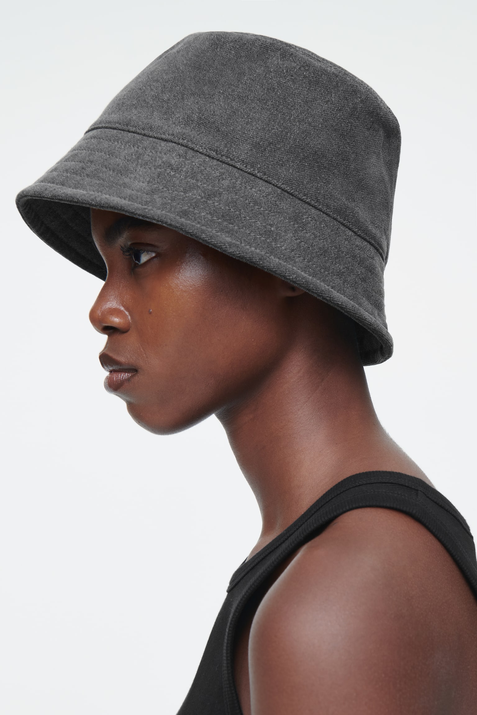 DENIM BUCKET HAT - GREY - 3