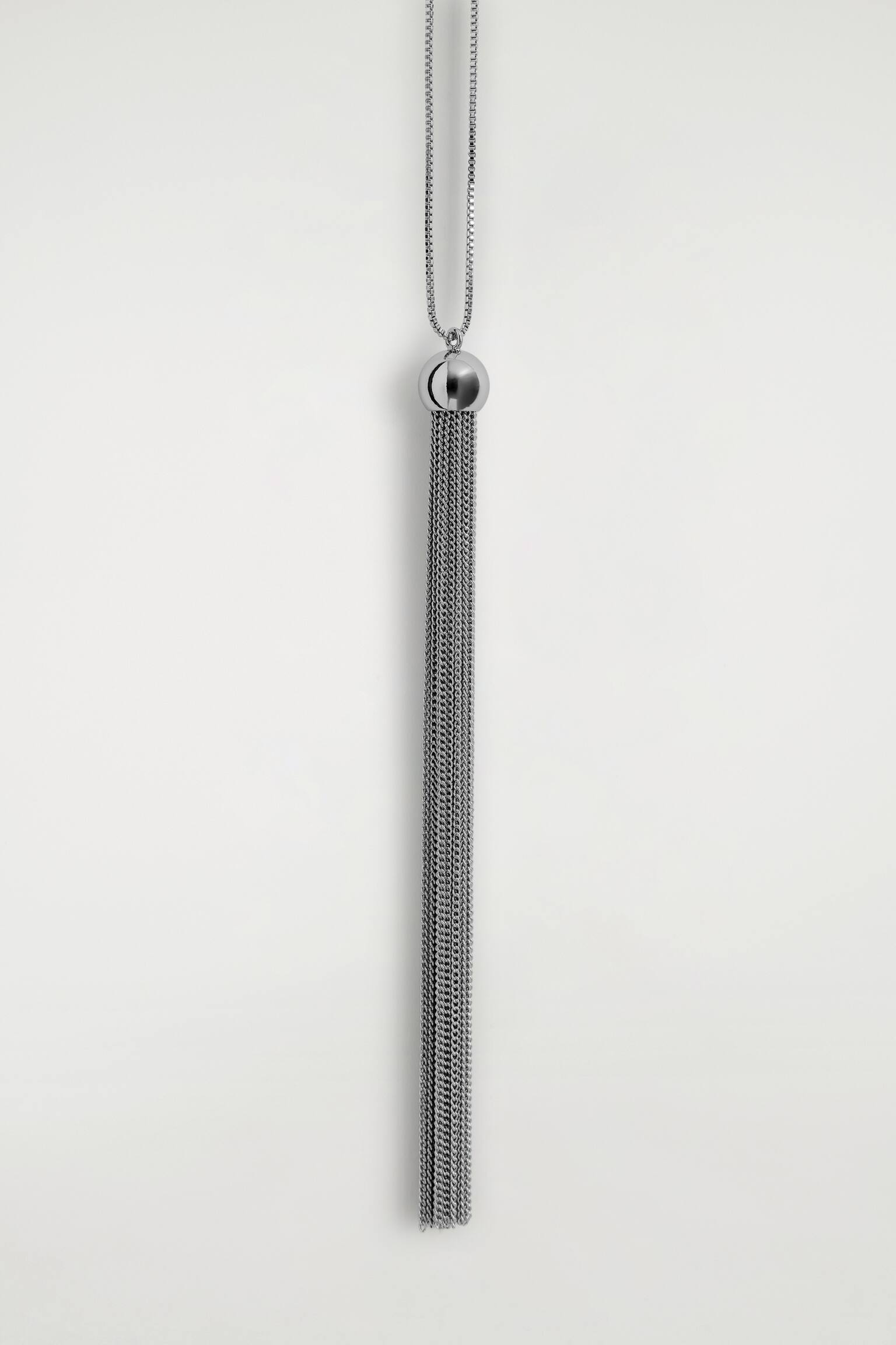 HALSBAND MED FRANSAT HÄNGSMYCKE - SILVER - 3
