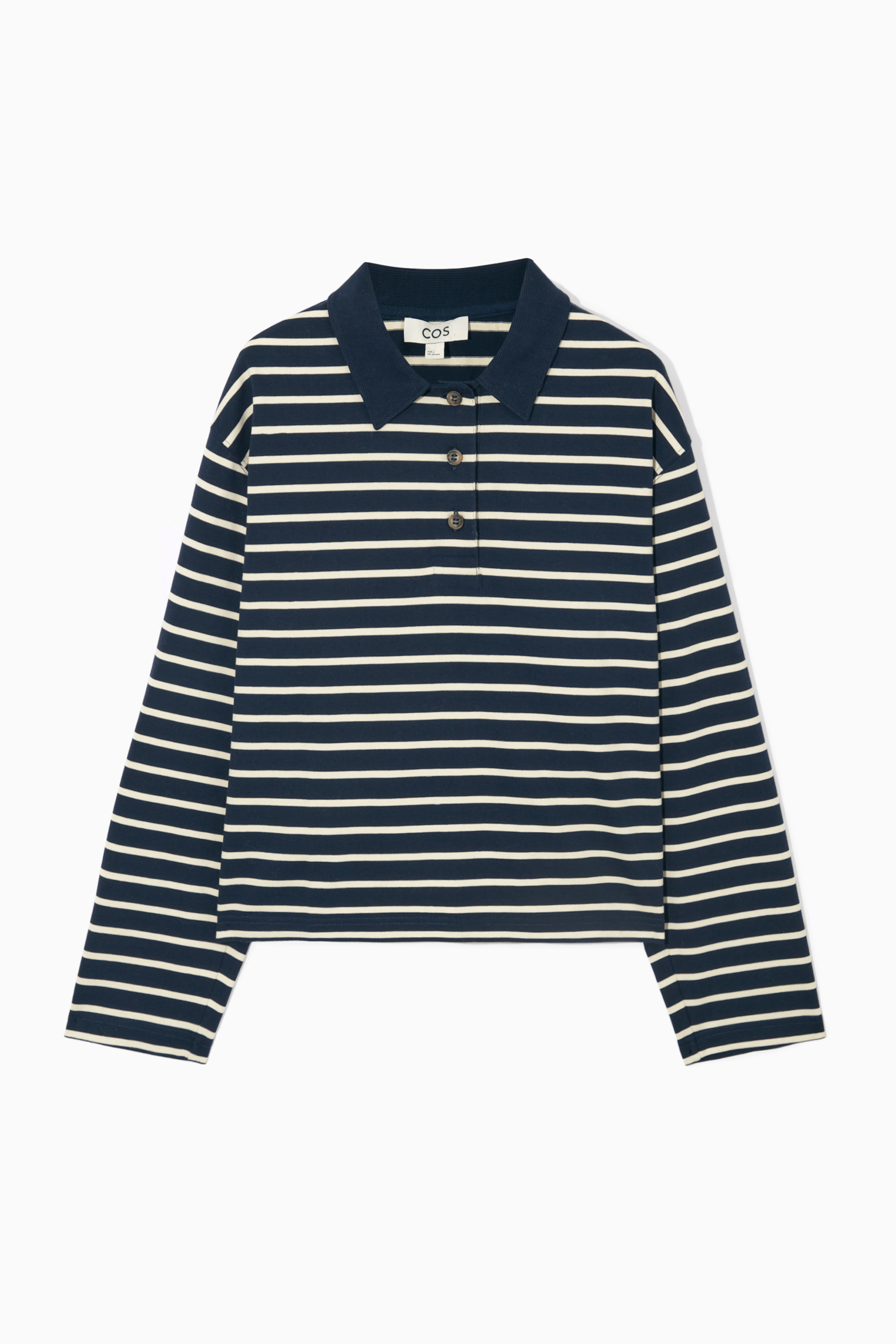 Striped long sleeve polo shirt womens online