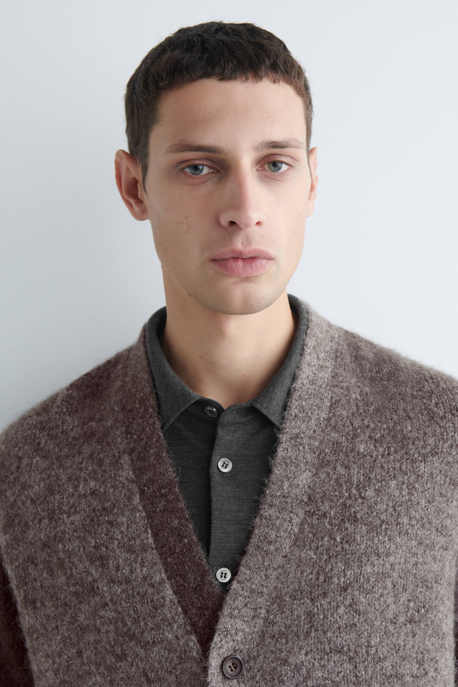 CARDIGAN DÉGRADÉ IN MISTO ALPACA - GRIGIO / DÉGRADÉ - 8