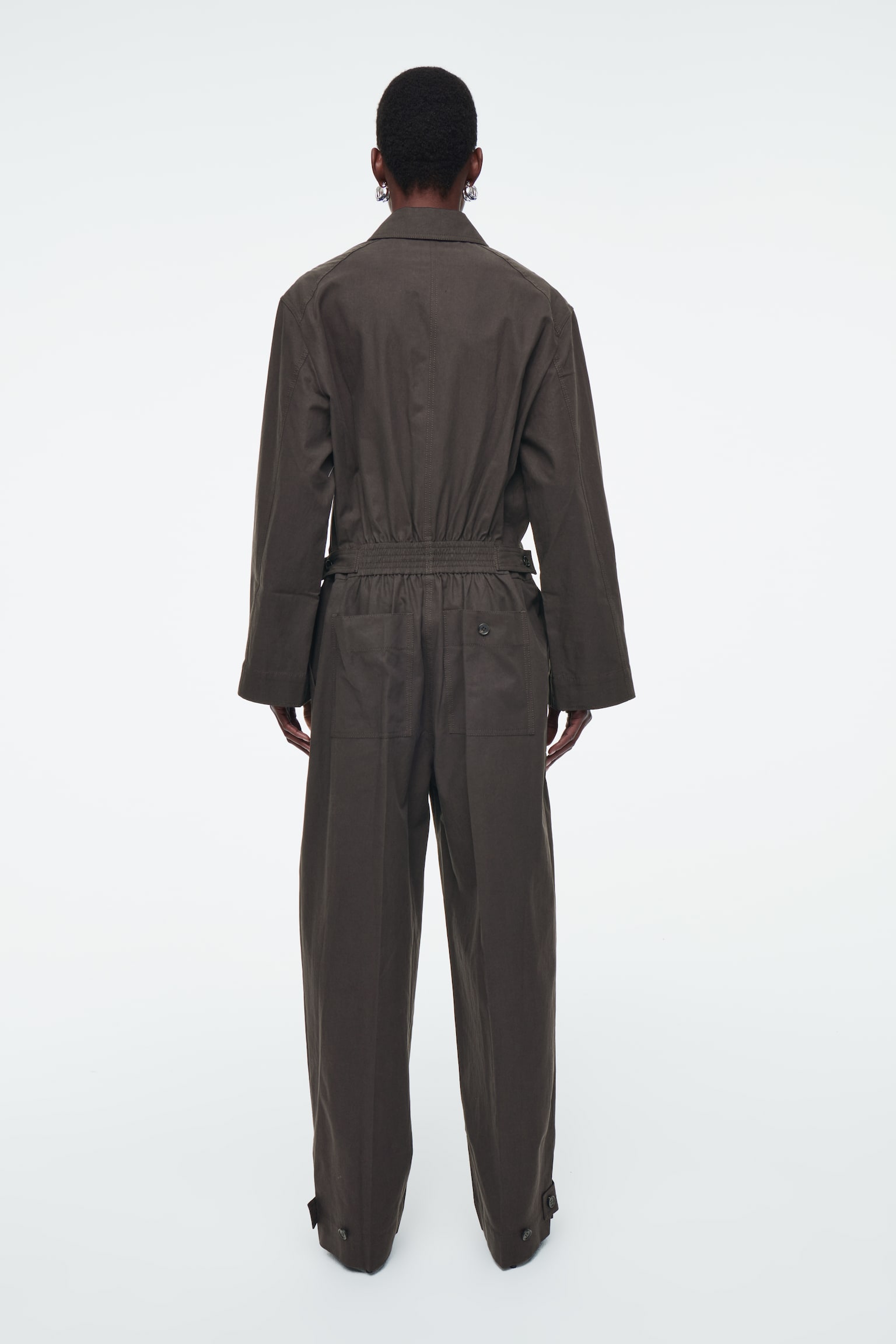 TWILL BOILERSUIT - DARK BROWN - 4