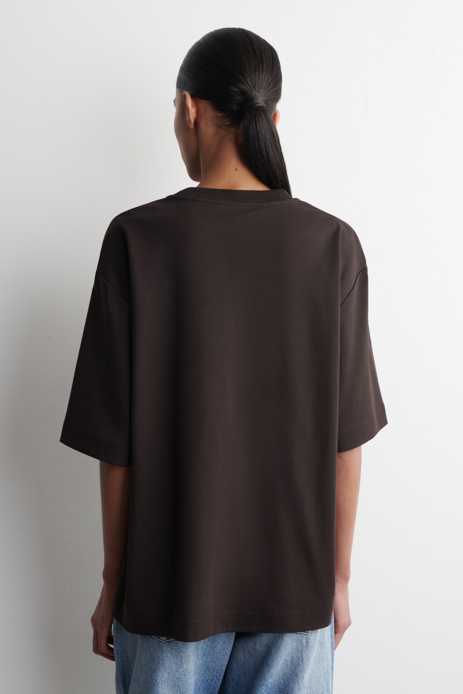 OVERSIZE PÓLÓ - SÖTÉTBARNA/FEHÉR/FEKETE/RÓZSASZÍN - 3