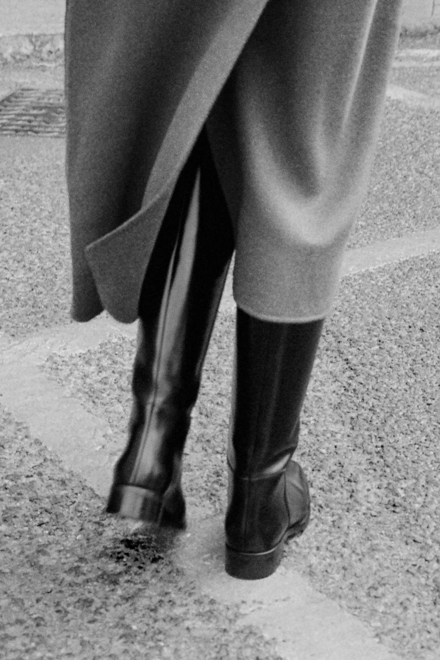 BŐR TÉRDIG ÉRŐ CSIZMA - FEKETE - 5