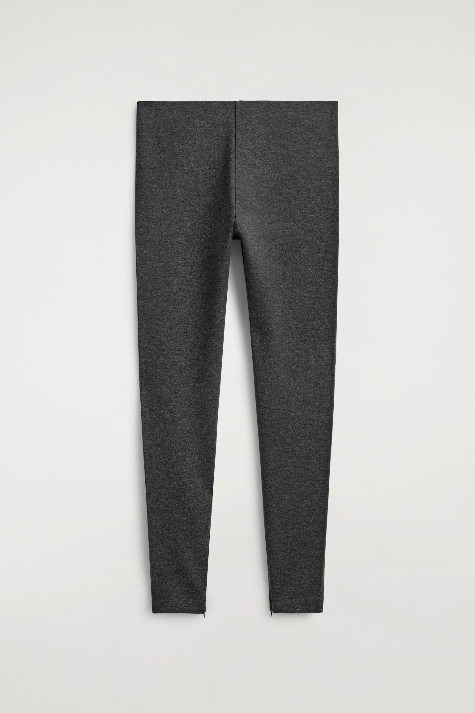 ZIPPED-CUFF LEGGINGS - ТЪМНОСИВ МЕЛАНЖ - 2