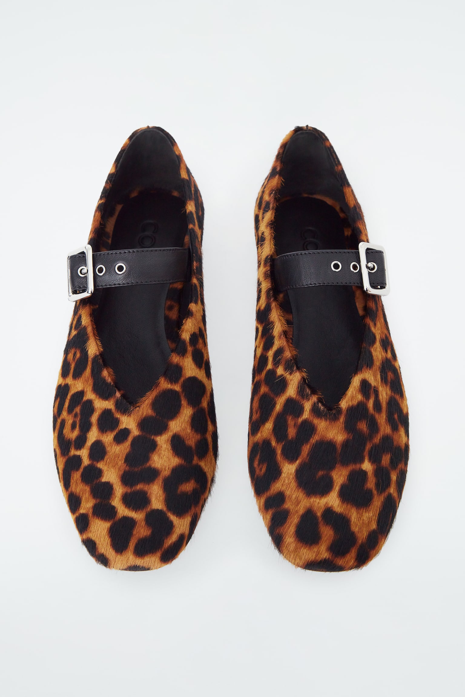 LEOPARD-PRINT PONY HAIR BALLET FLATS - LEOPARD - 5