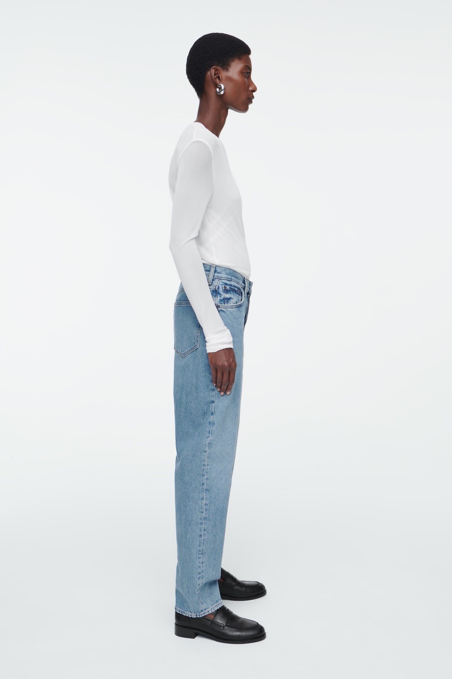 SHIFT STRAIGHT-LEG JEANS - FADED BLUE/FADED BLACK - 5