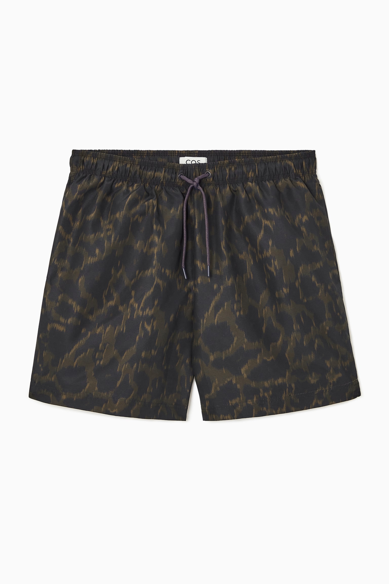 PRINTED DRAWSTRING SWIM SHORTS - GREY / ANIMAL PRINT/BLUE / FLORAL - 1