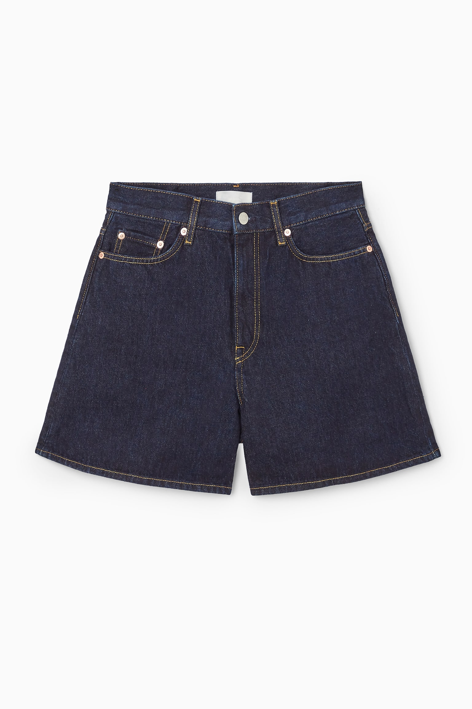 HIGH-RISE DENIM SHORTS - INDIGO/LIGHT BLUE - 2