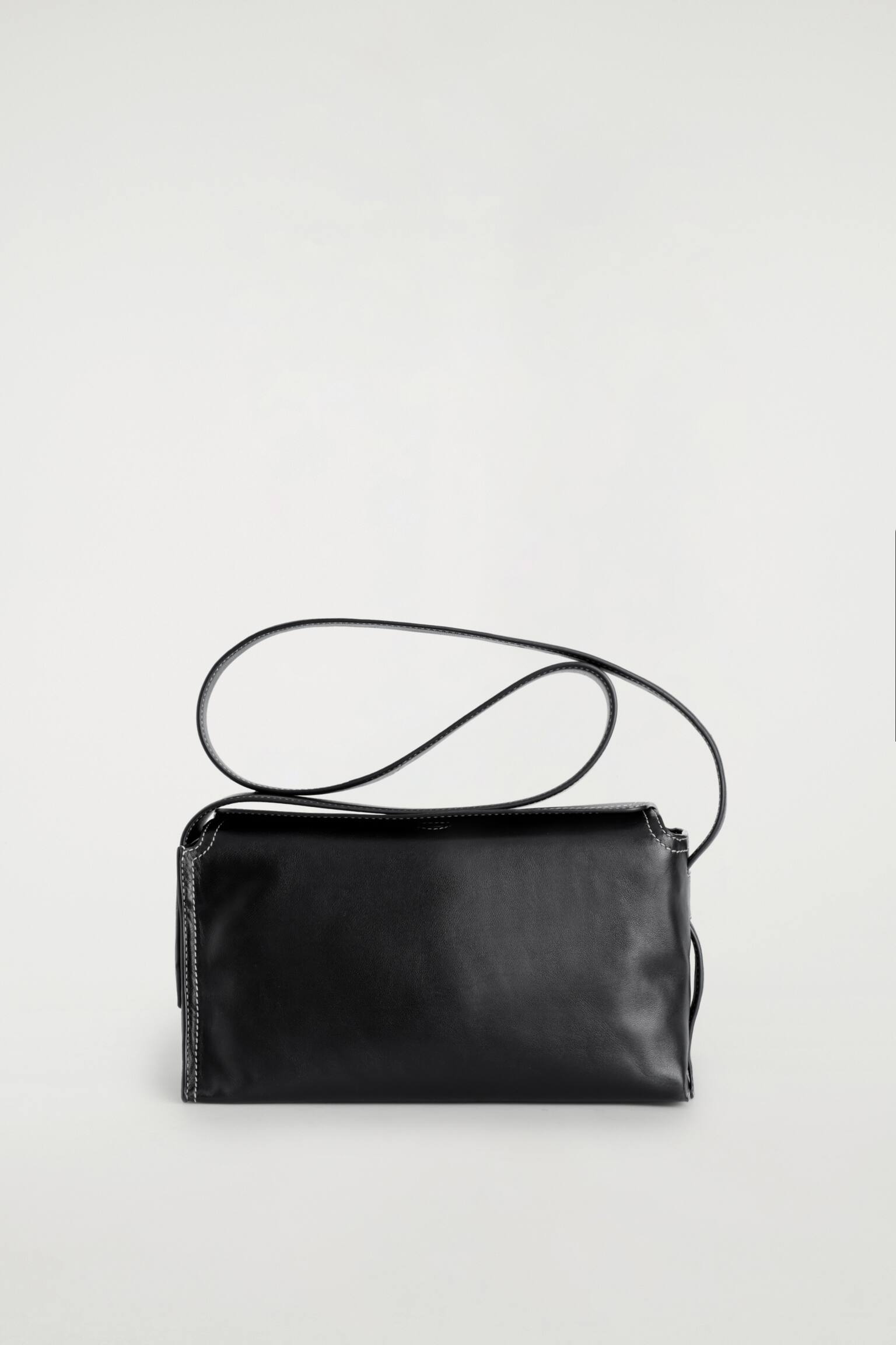 CROSSBODY-VÄSKA PLINTH I LÄDER - SVART/BRUN MOCKA - 2