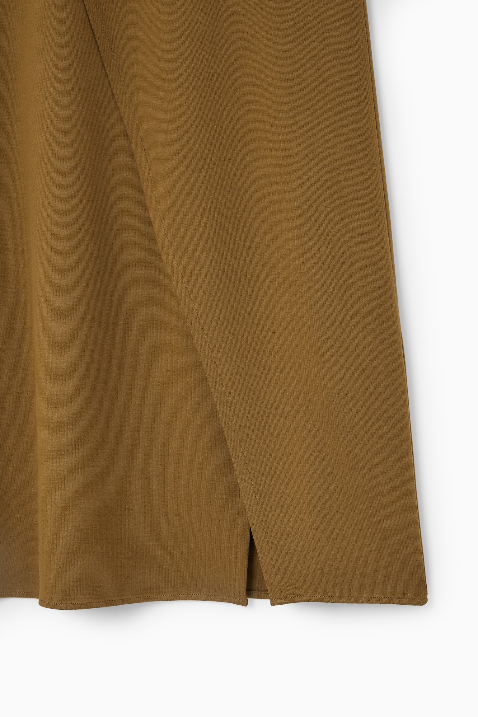 JERSEY WRAP MIDI SKIRT - OCHRE/BLACK - 7