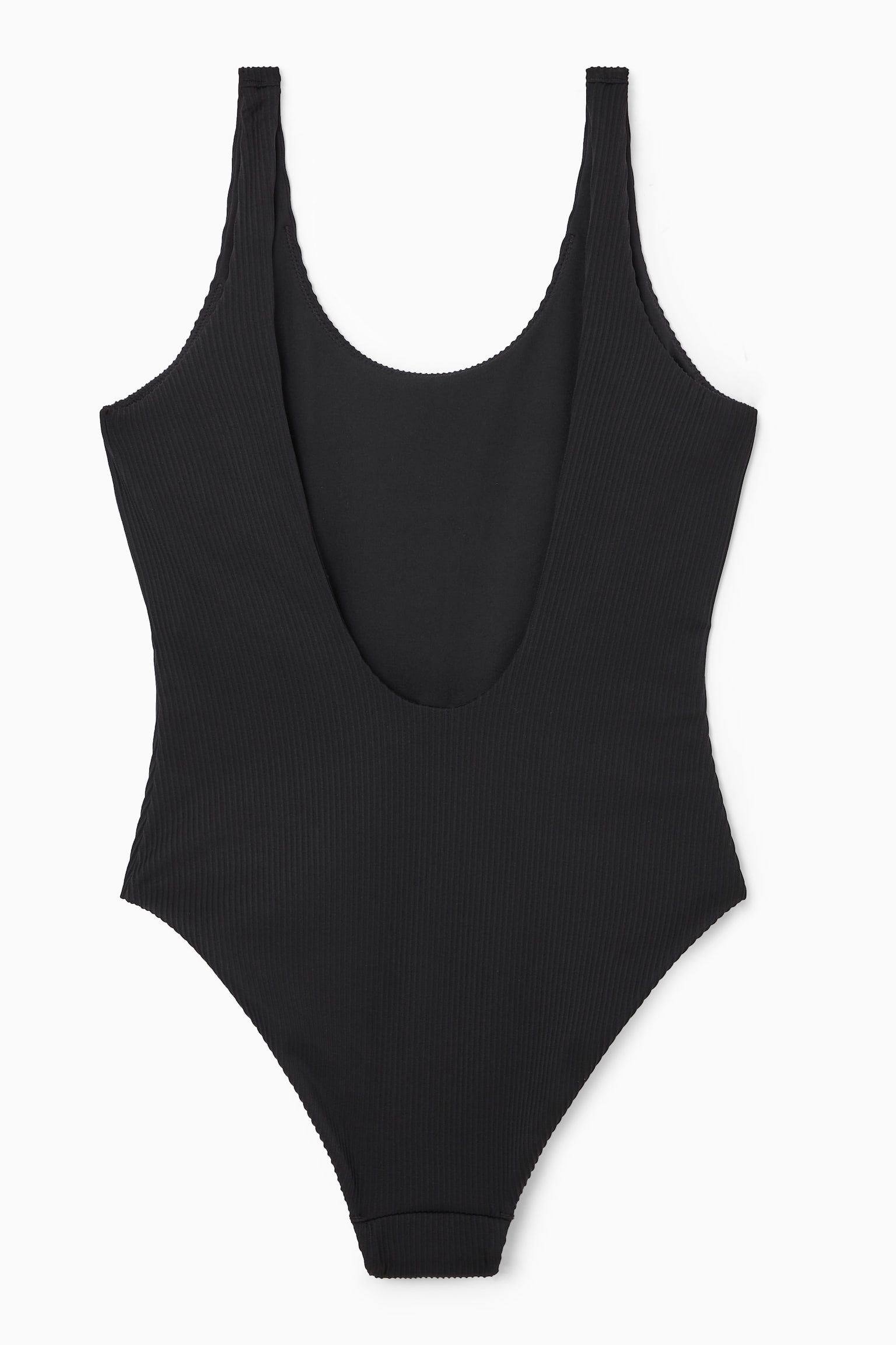 SCOOP-NECK RIBBED SWIMSUIT - BLACK/BRIGHT RED/WHITE - 5