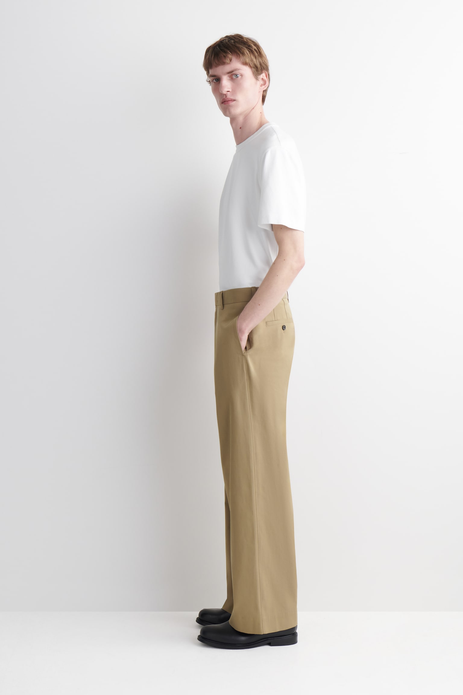 CHINOS I BOMULL MED VIDA BEN - BEIGE/SVART - 9