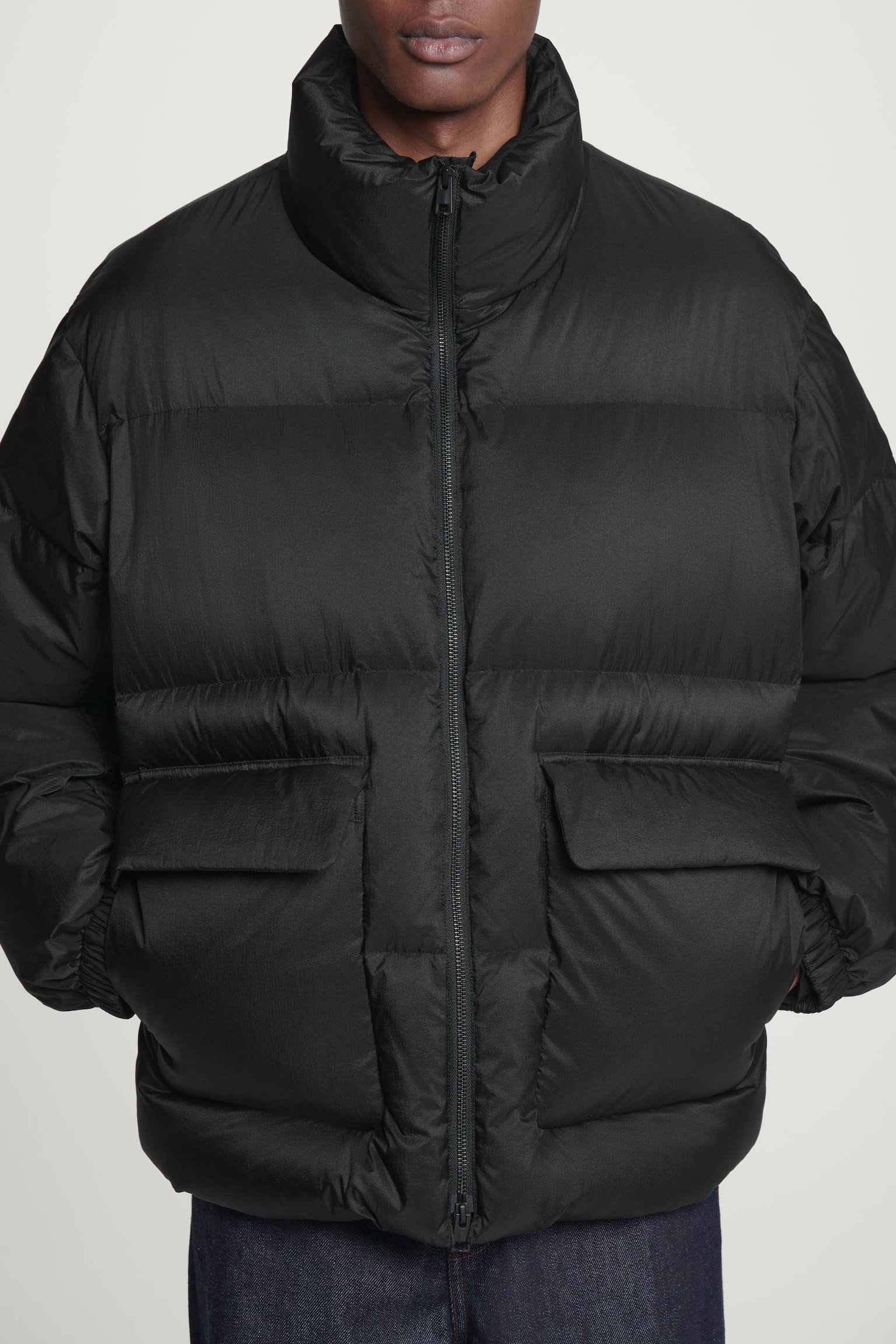 DOWN-FILLED PUFFER JACKET - BLACK/GREEN - 4