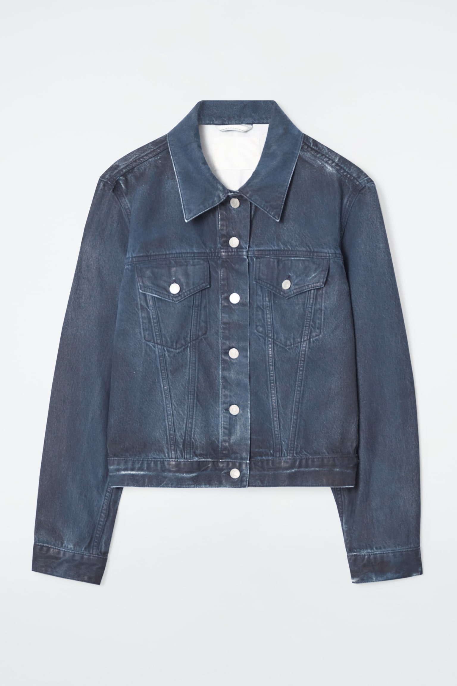 SPRAYED-DENIM JACKET - DARK BLUE - 2