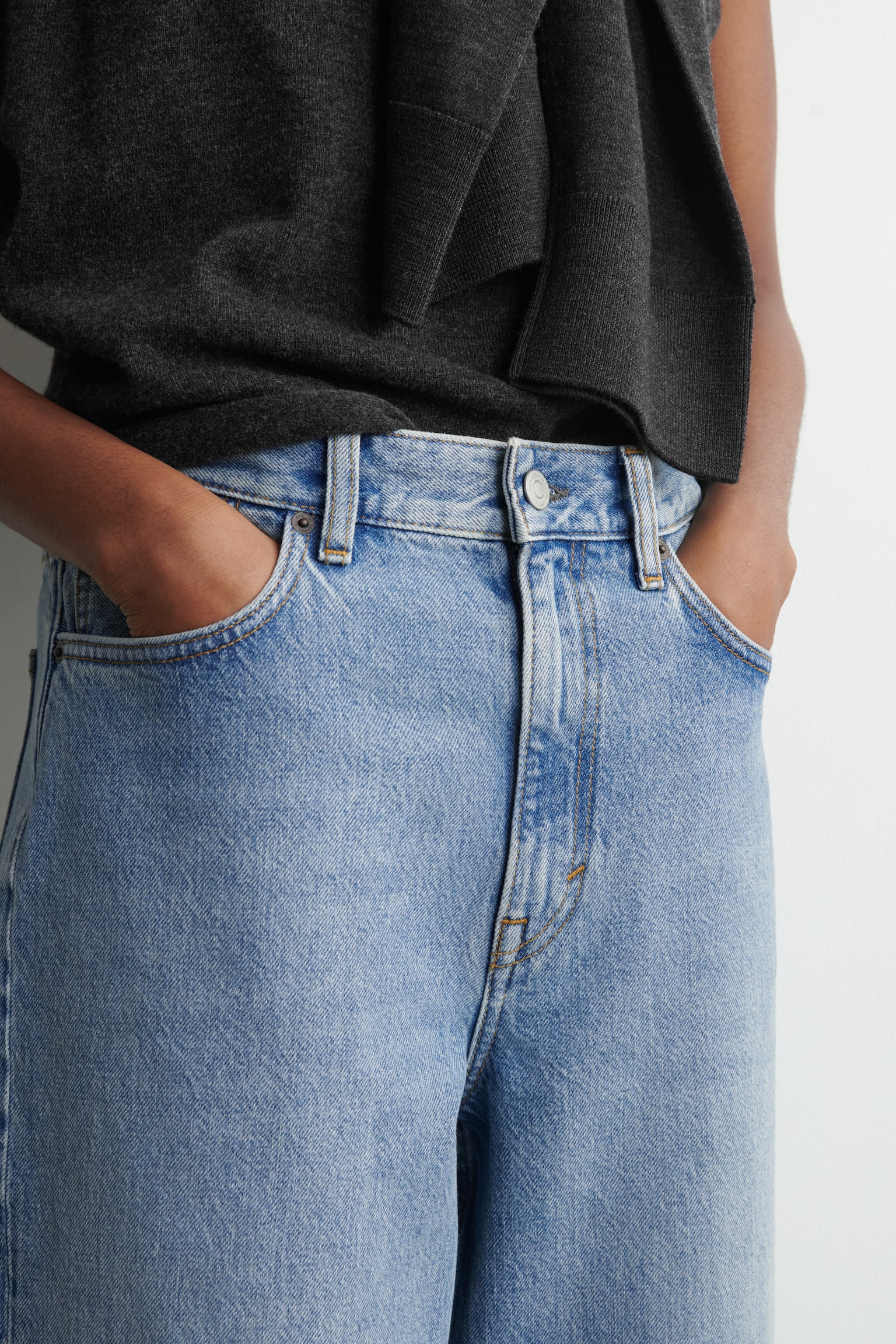 ARCH TAPED DŽÍNY - SVĚTLE MODRÁ/INDIGO/ČERNÁ - 5