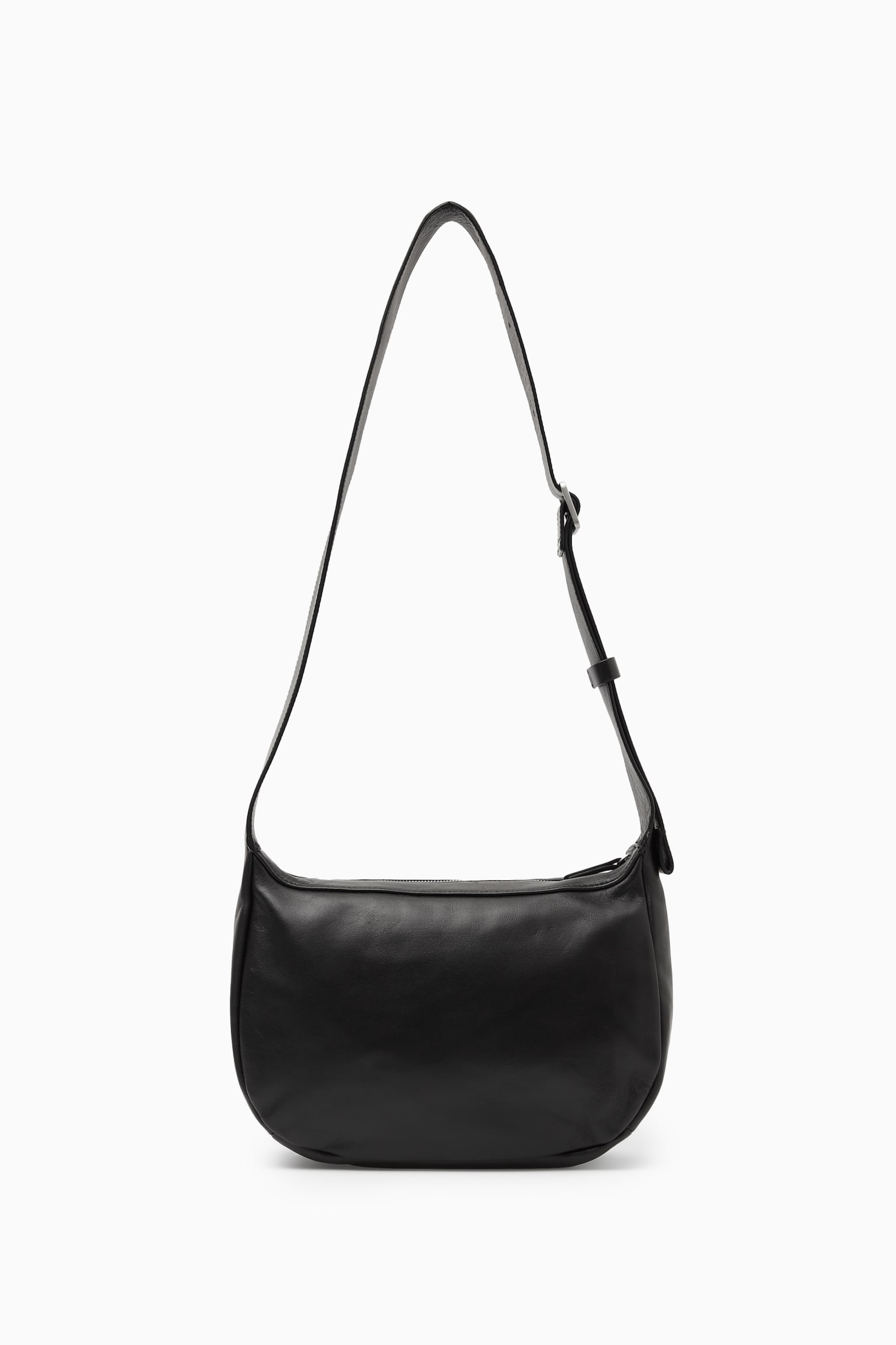 CROSSBODY SADDLE BAG - LEATHER - BLACK - 2