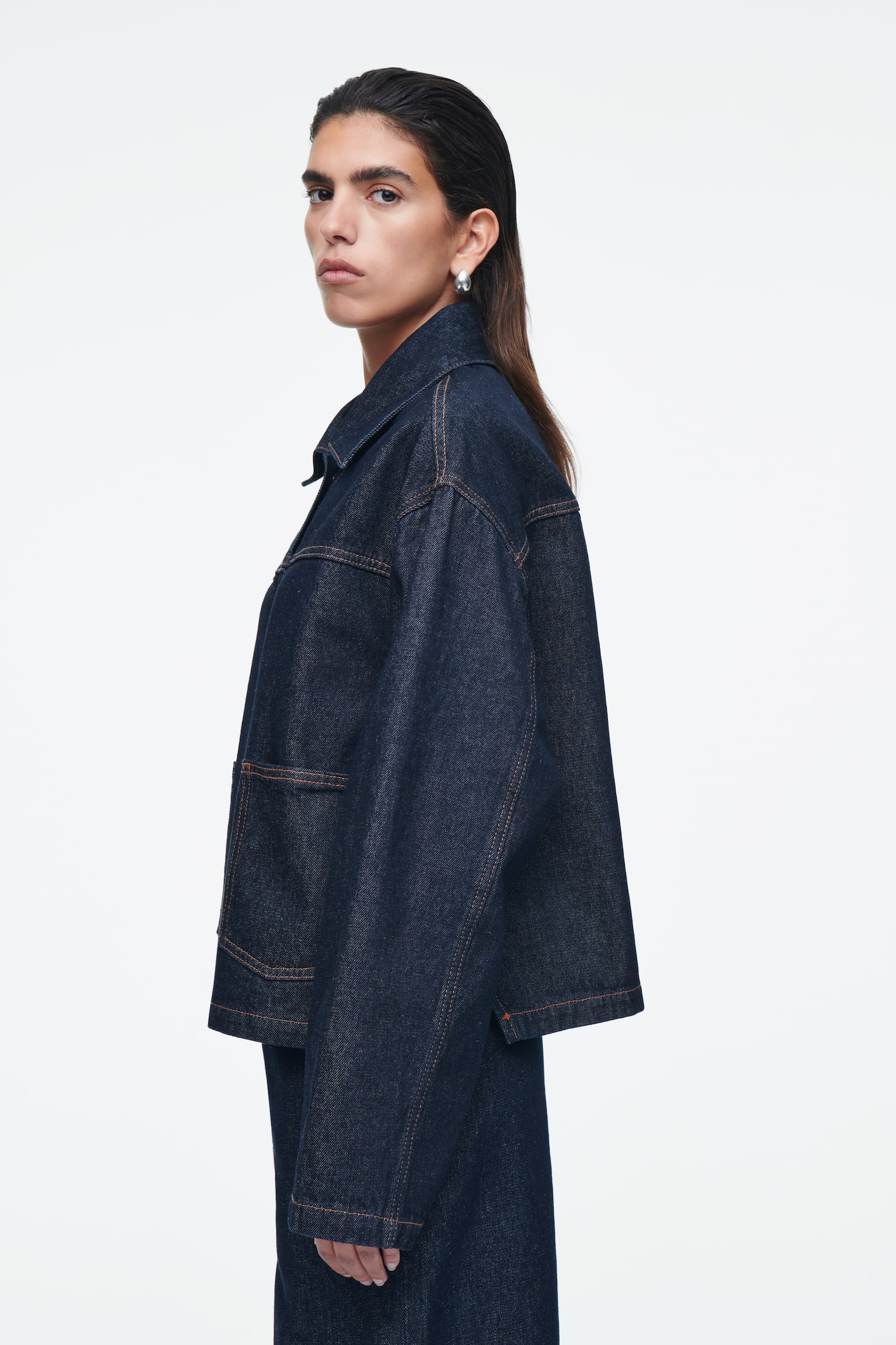 RAW DENIM JACKET - INDIGO - 4