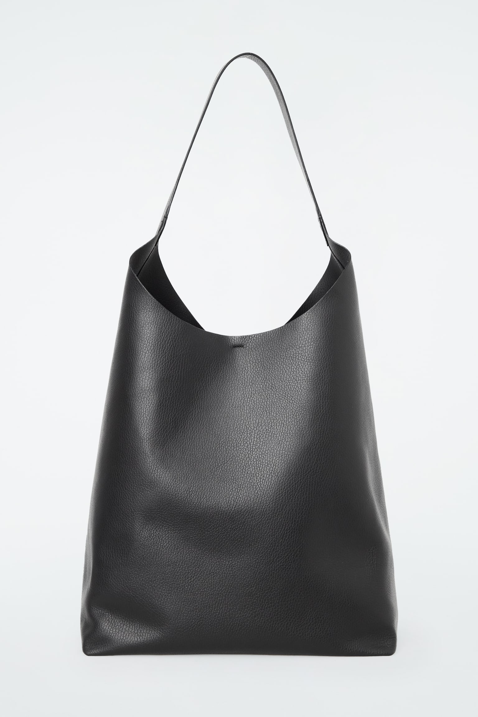 SERIF TOTE - LEATHER - BLACK