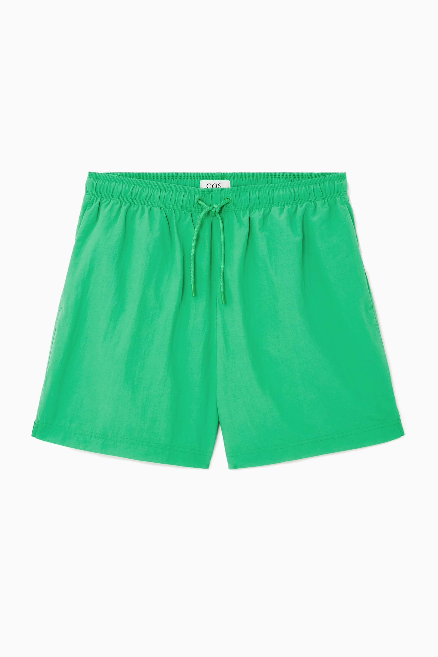 NYLON DRAWSTRING SWIM SHORTS - GREEN/BLACK - 1