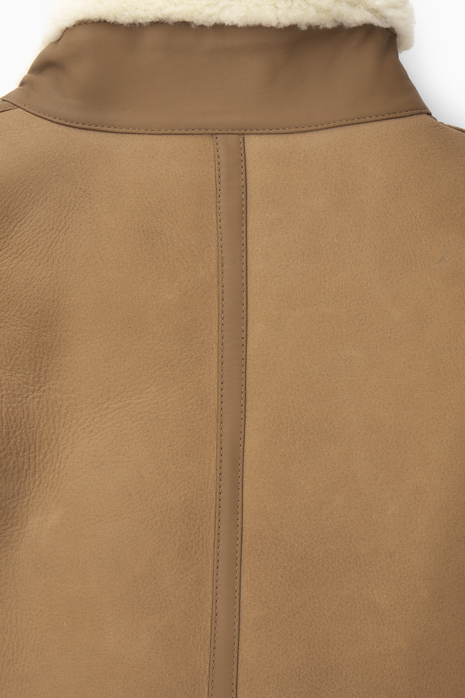 REVERSIBLE SHEARLING JACKET - CAMEL / ECRU - 6