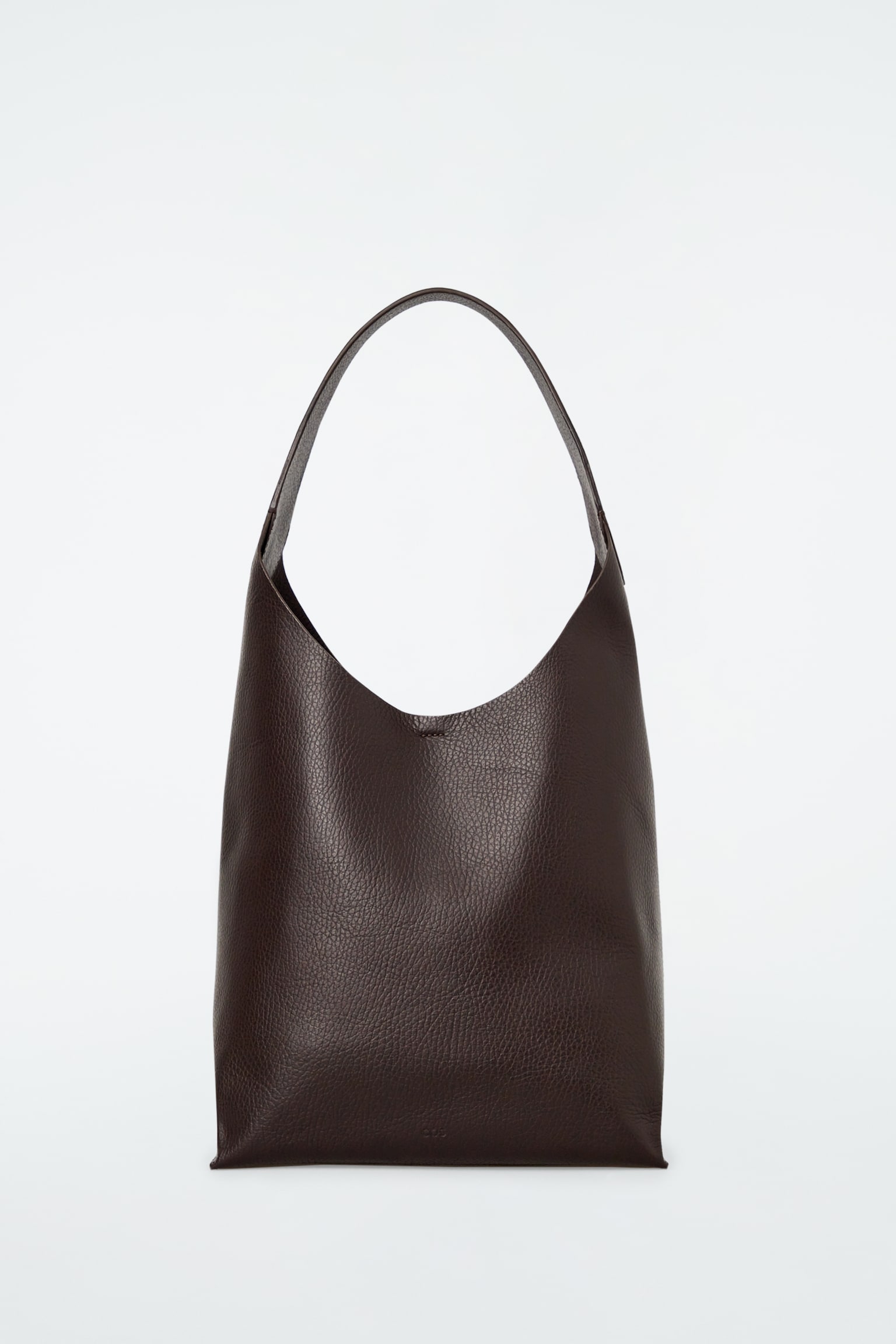 SERIF MINI TOTE - LEATHER - DARK BROWN - 2