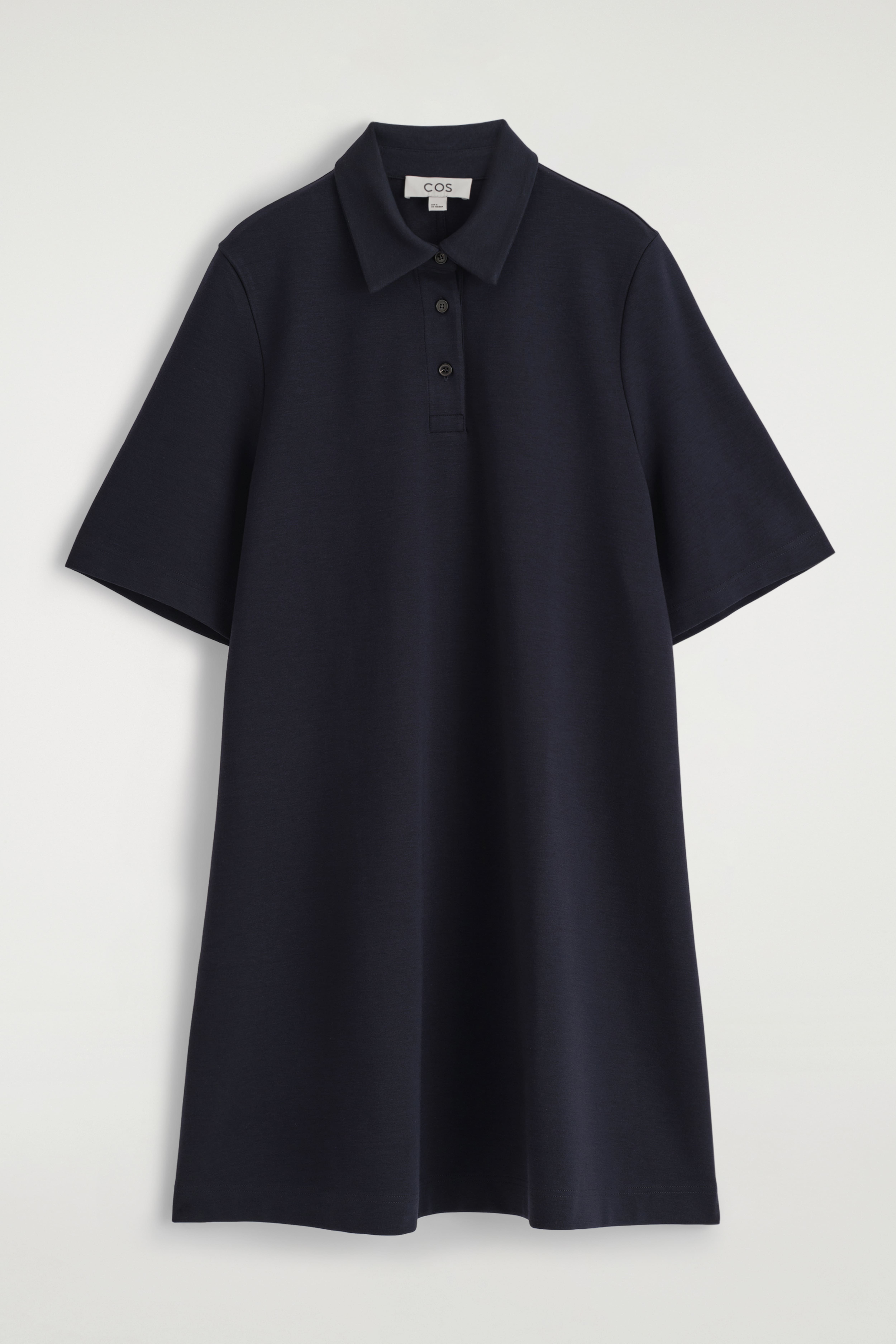 KURZES POLOKLEID AUS JERSEY - NAVYBLAU