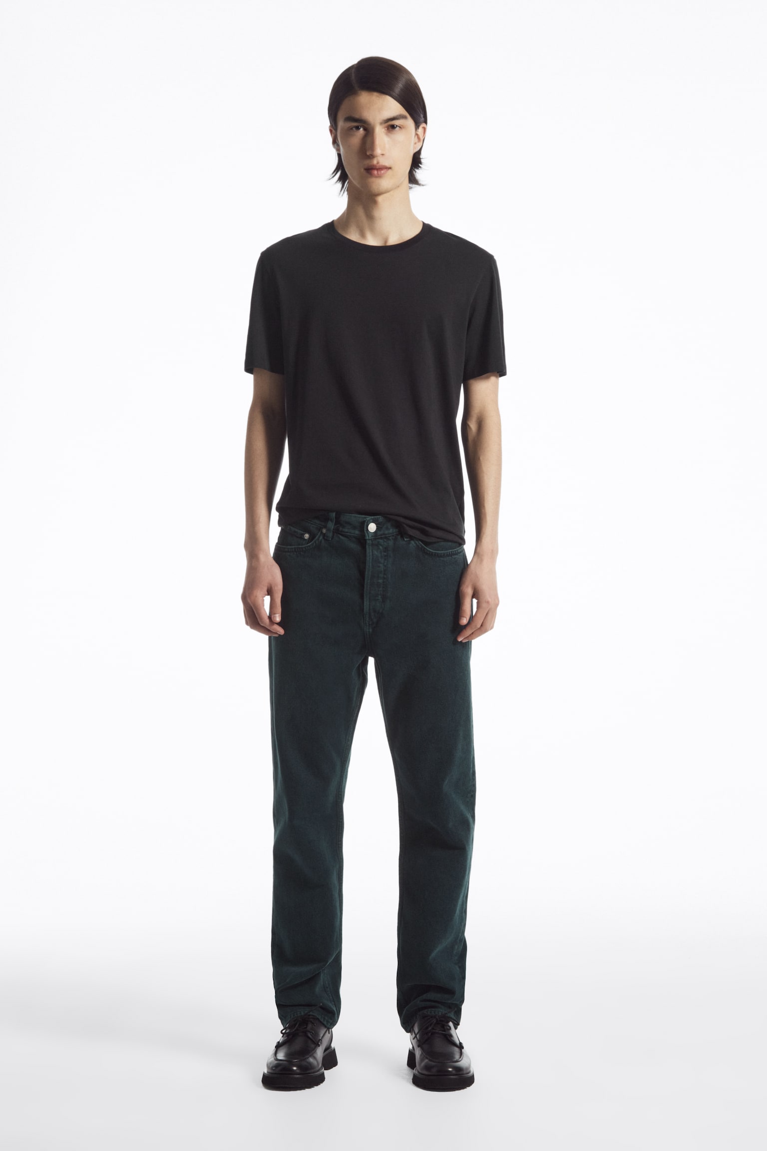 SIGNATURE STRAIGHT-LEG JEANS - GREEN - 1