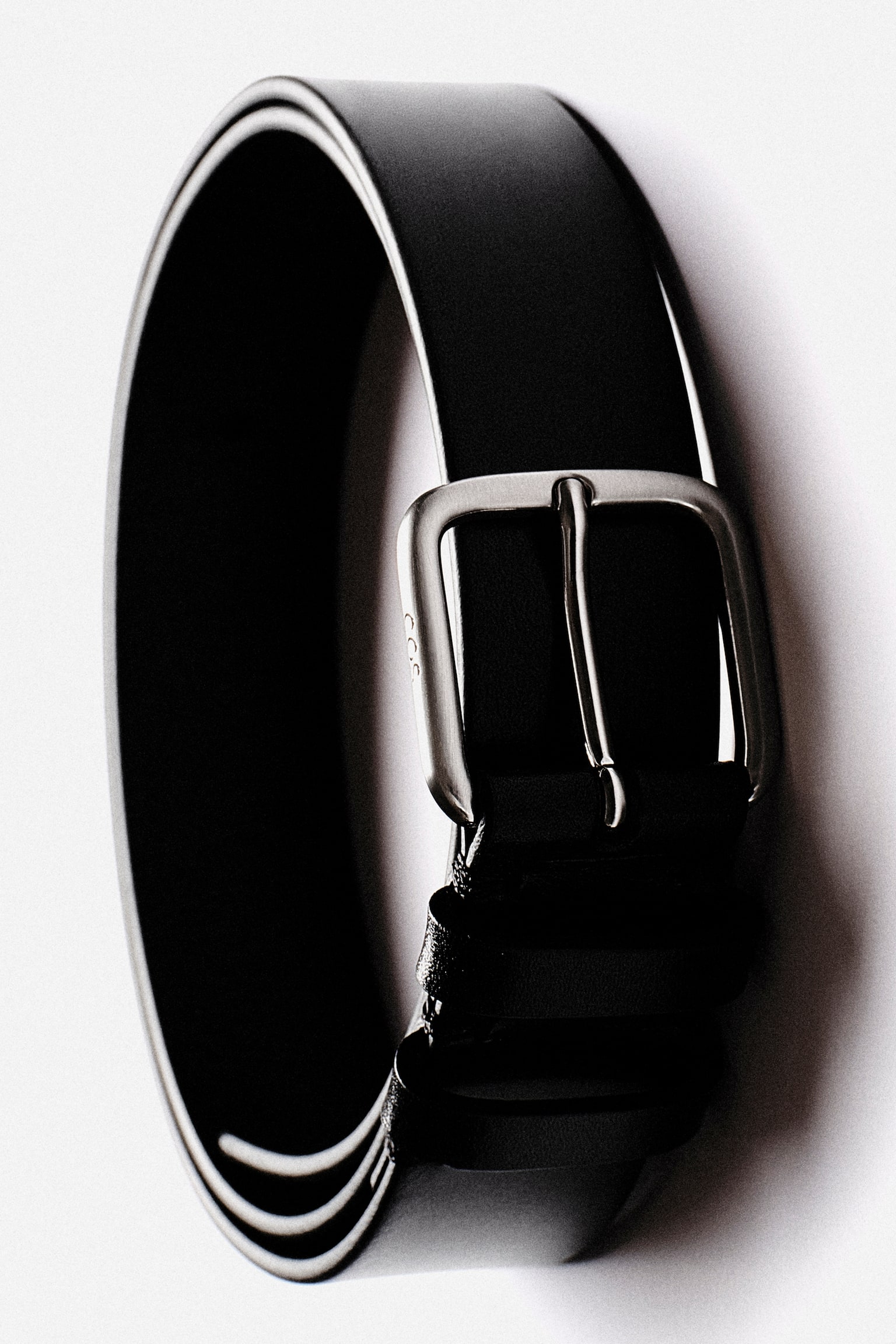 KLASSISCHER LEDERGÜRTEL - SCHWARZ/SILBER - 4