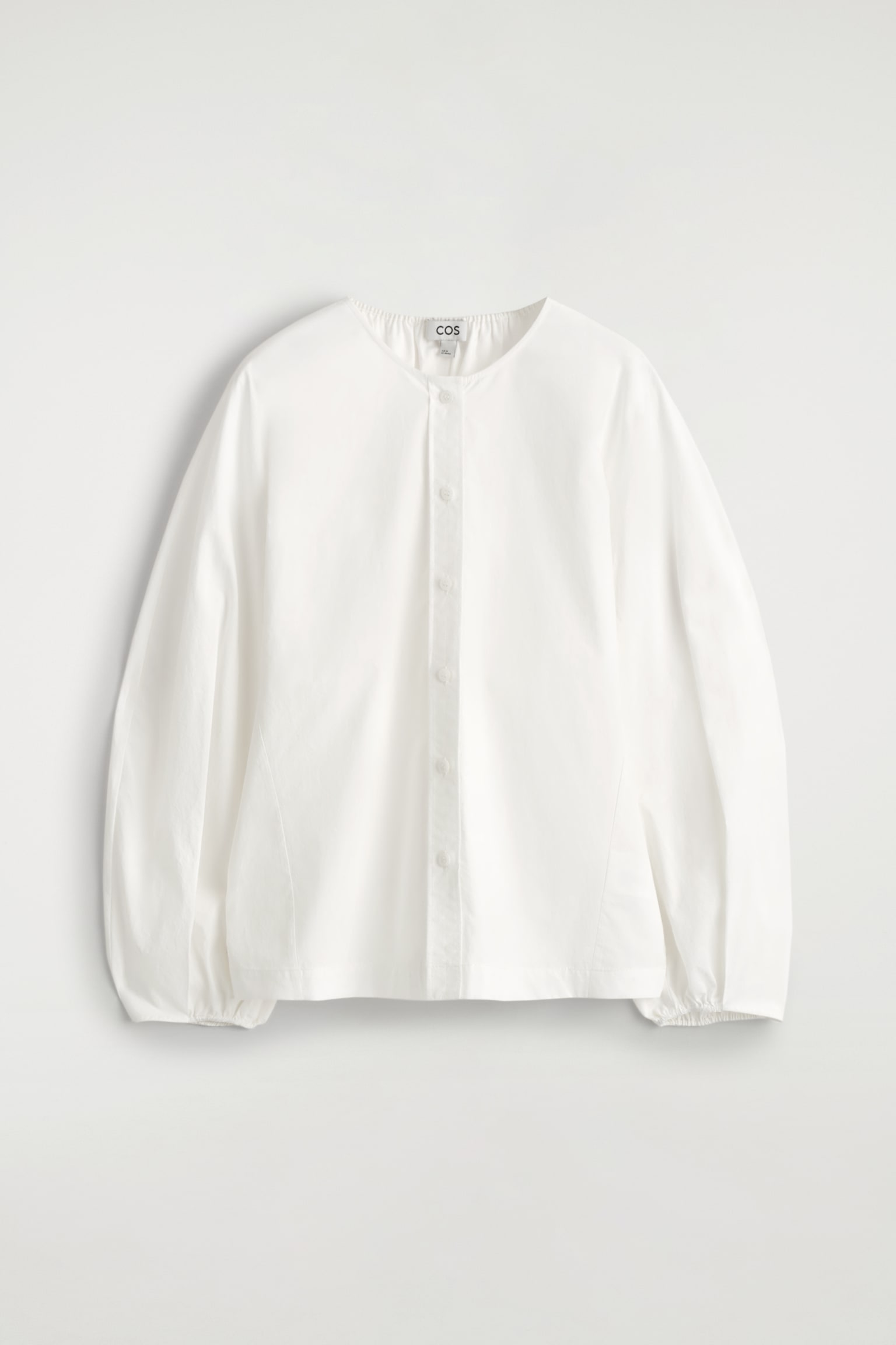 BLUSE AUS PIMA-BAUMWOLLE MIT FALTEN - WEISS/BERRY - 2