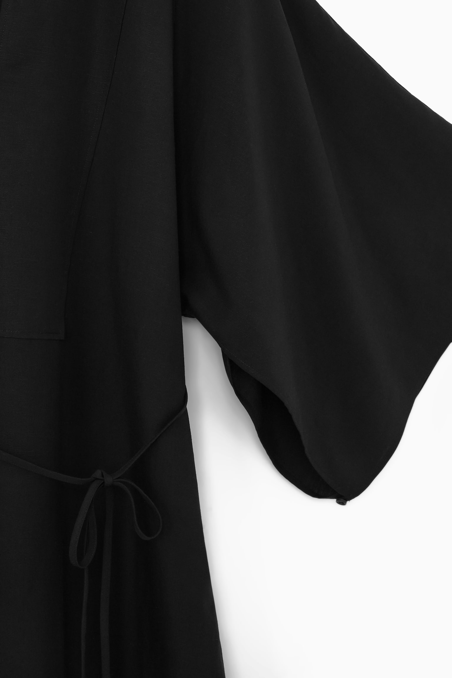 OVERSIZED KAFTAN MIDI DRESS - BLACK - 4