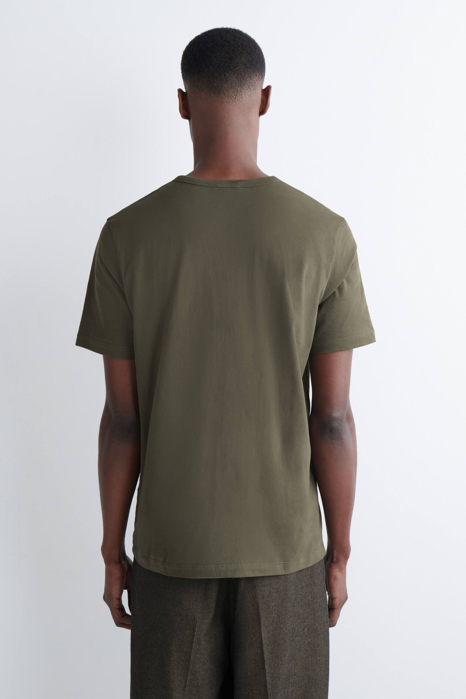 TRIČKO Z ČESANÉHO BAVLNA - TMAVÁ KHAKI/Tmavomodrá - 6