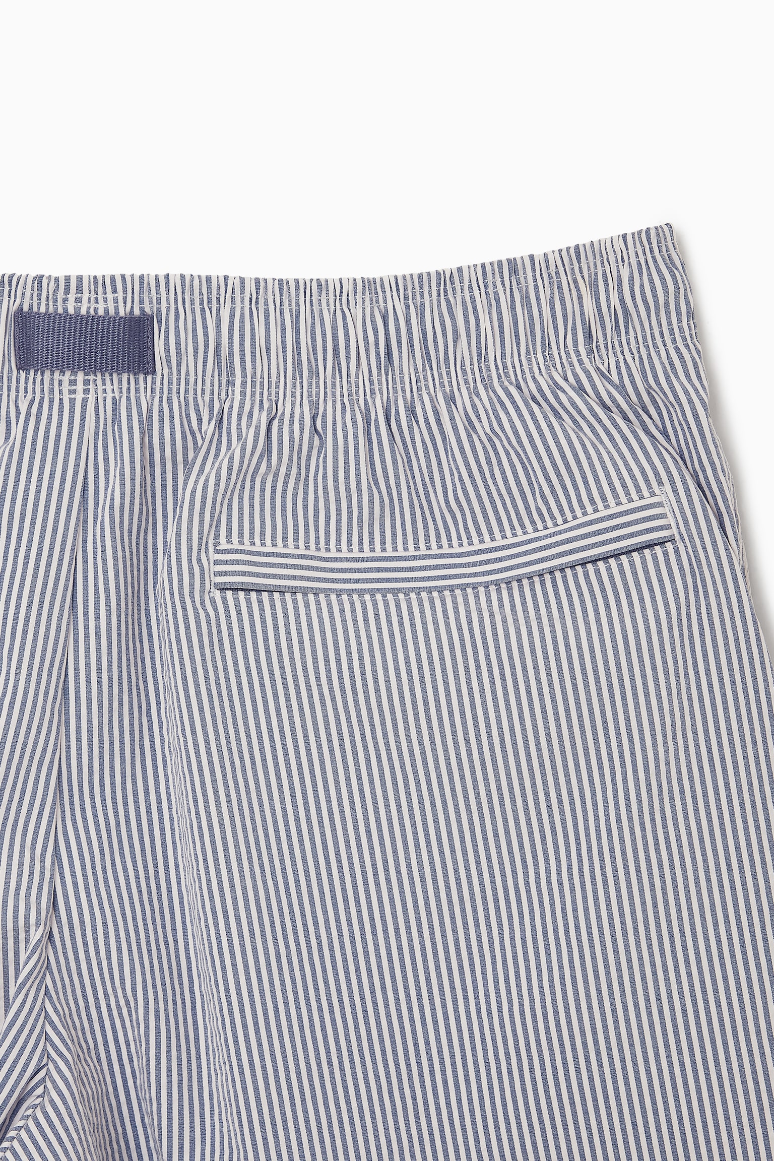 STRIPED SEERSUCKER SWIM SHORTS - BLUE / STRIPED/GREEN / STRIPED - 6