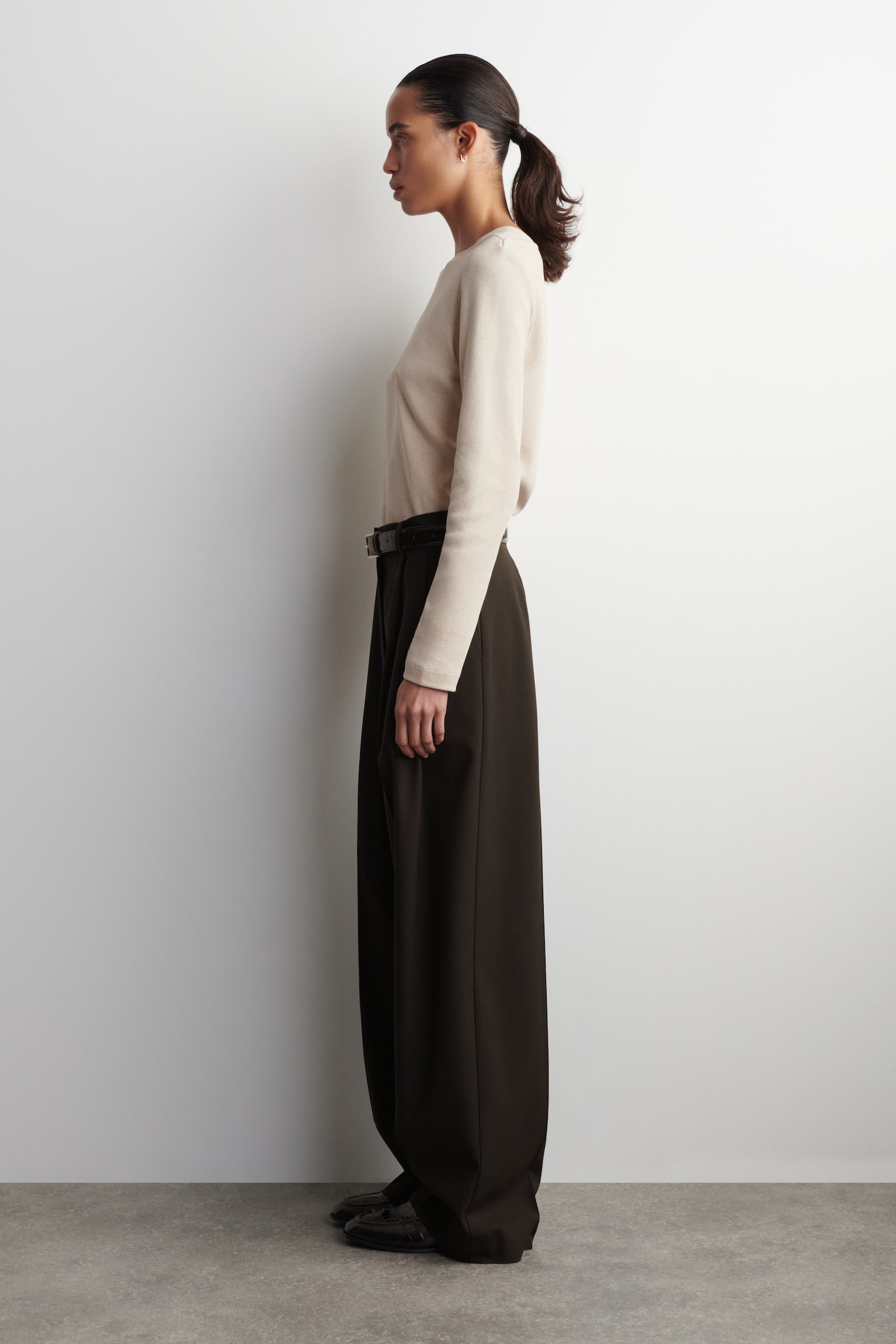 COTTON-JERSEY LONG-SLEEVED TOP - ECRU - 4