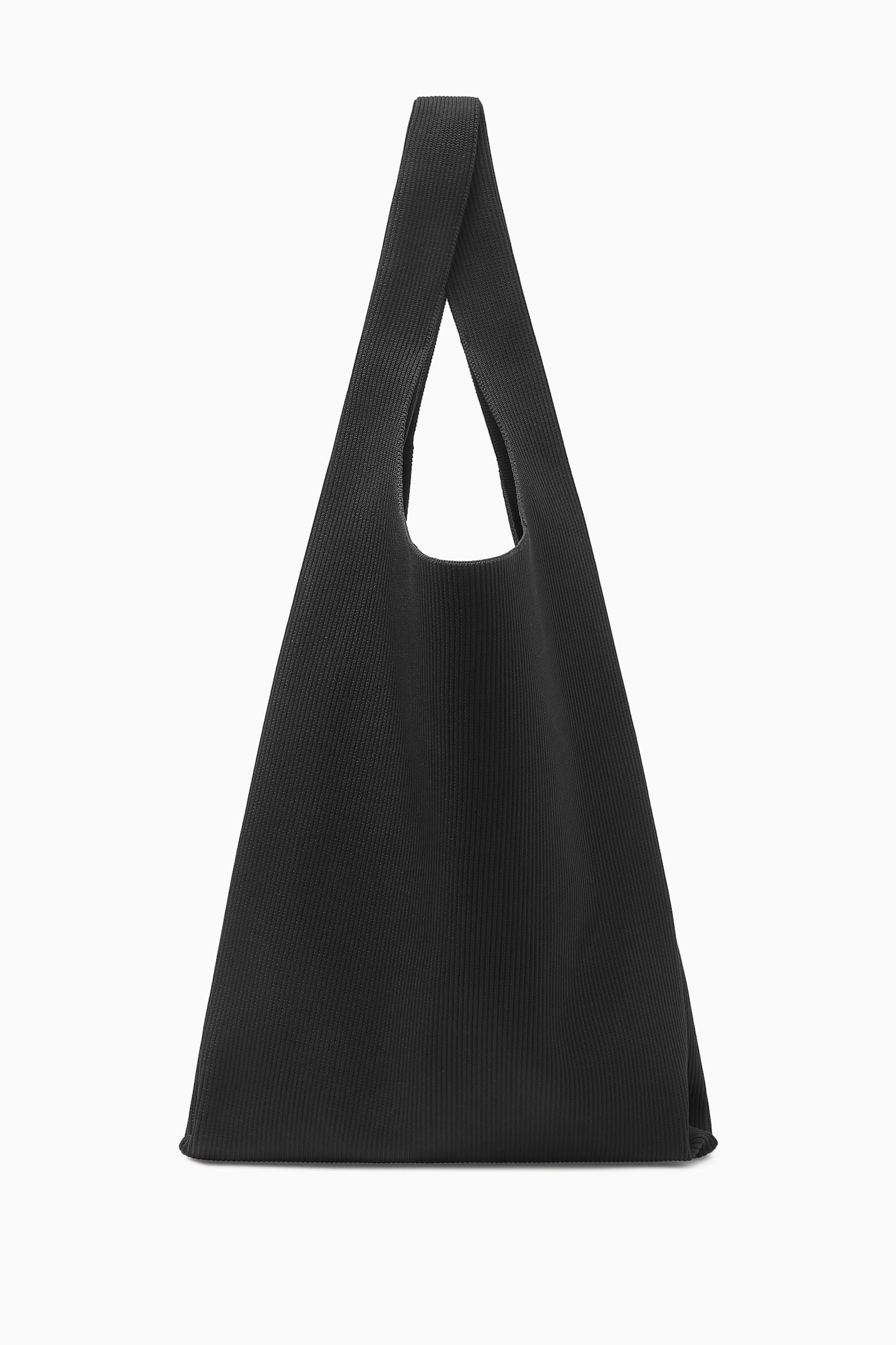 OVERSIZED KNITTED TOTE - BLACK - 6