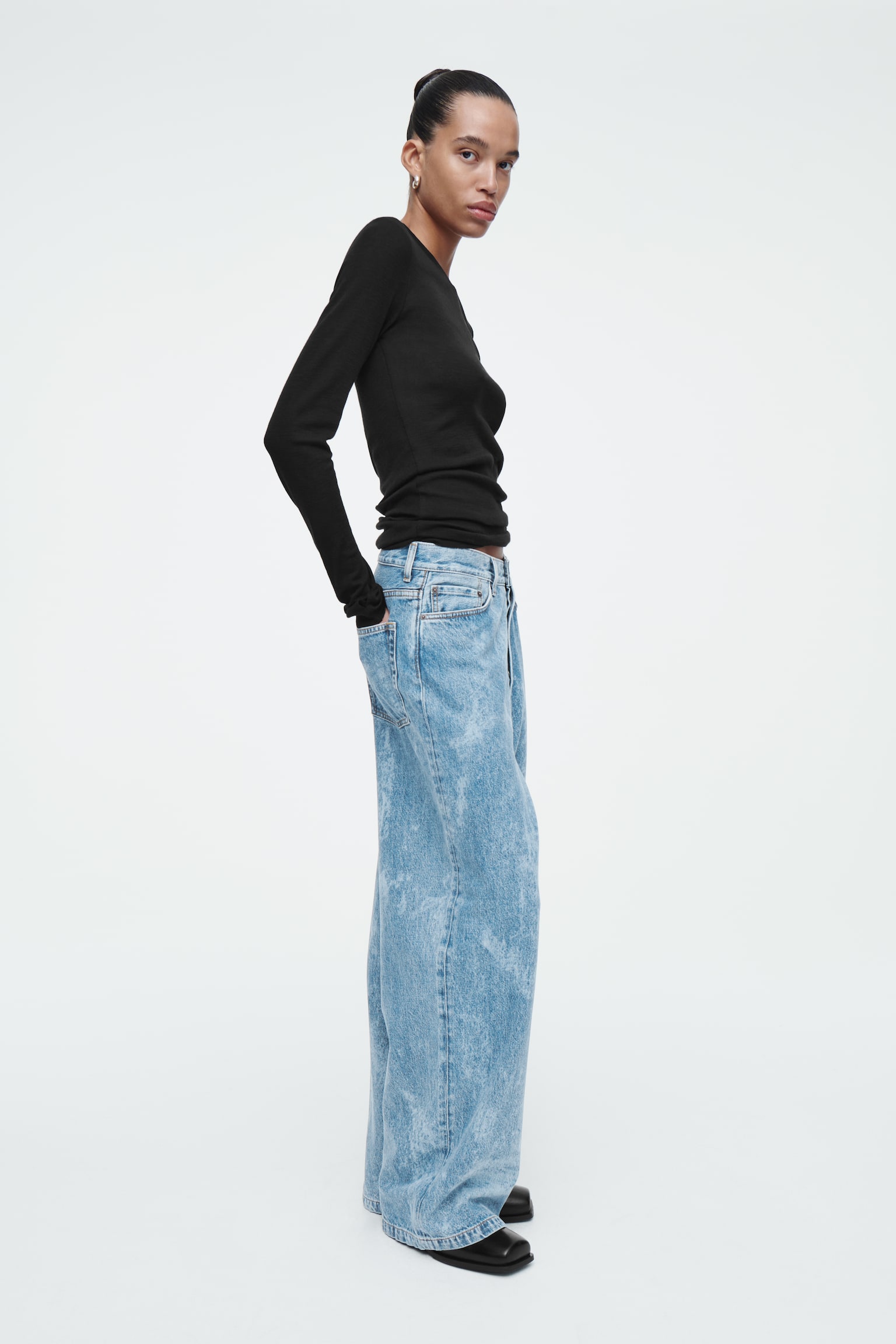 VOLUME WIDE-LEG JEANS - BLUE/PETROL BLUE/WASHED BLACK/DUSTY BLUE/MID-BLUE/LIGHT BLUE/LIGHT BLUE - 6