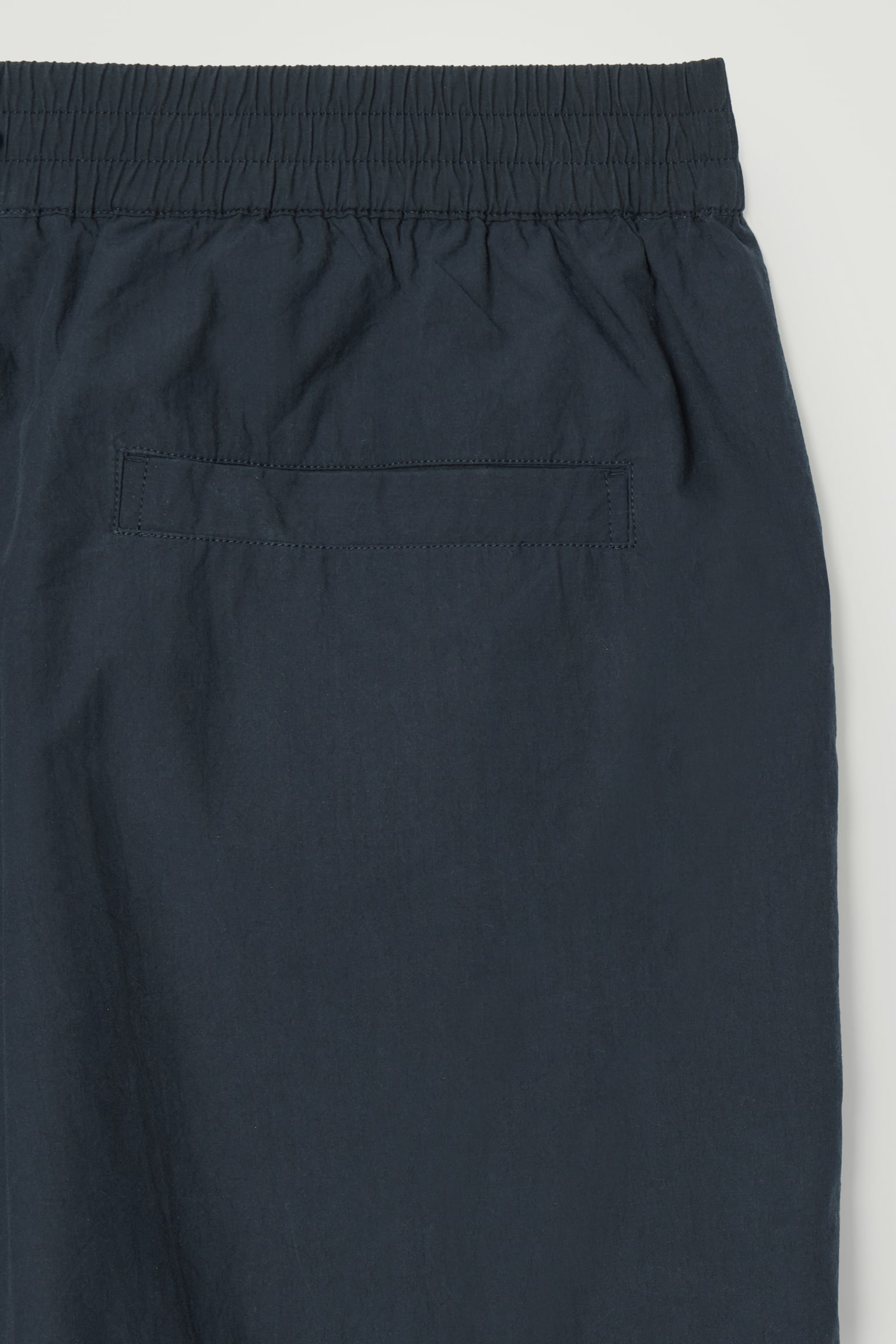 ELASTICATED COTTON SHORTS - NAVY/BEIGE - 6