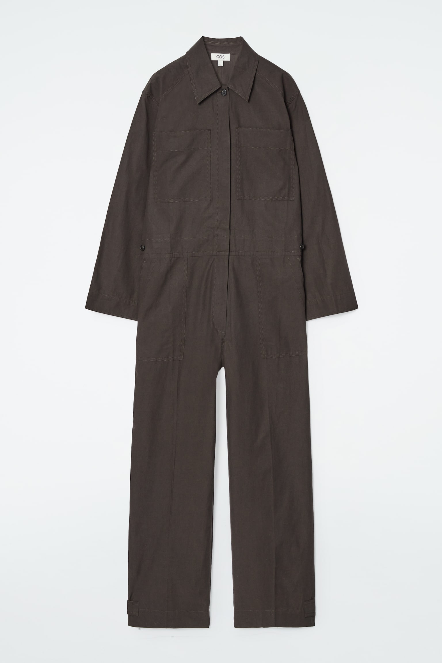 TWILL BOILERSUIT - DARK BROWN - 2