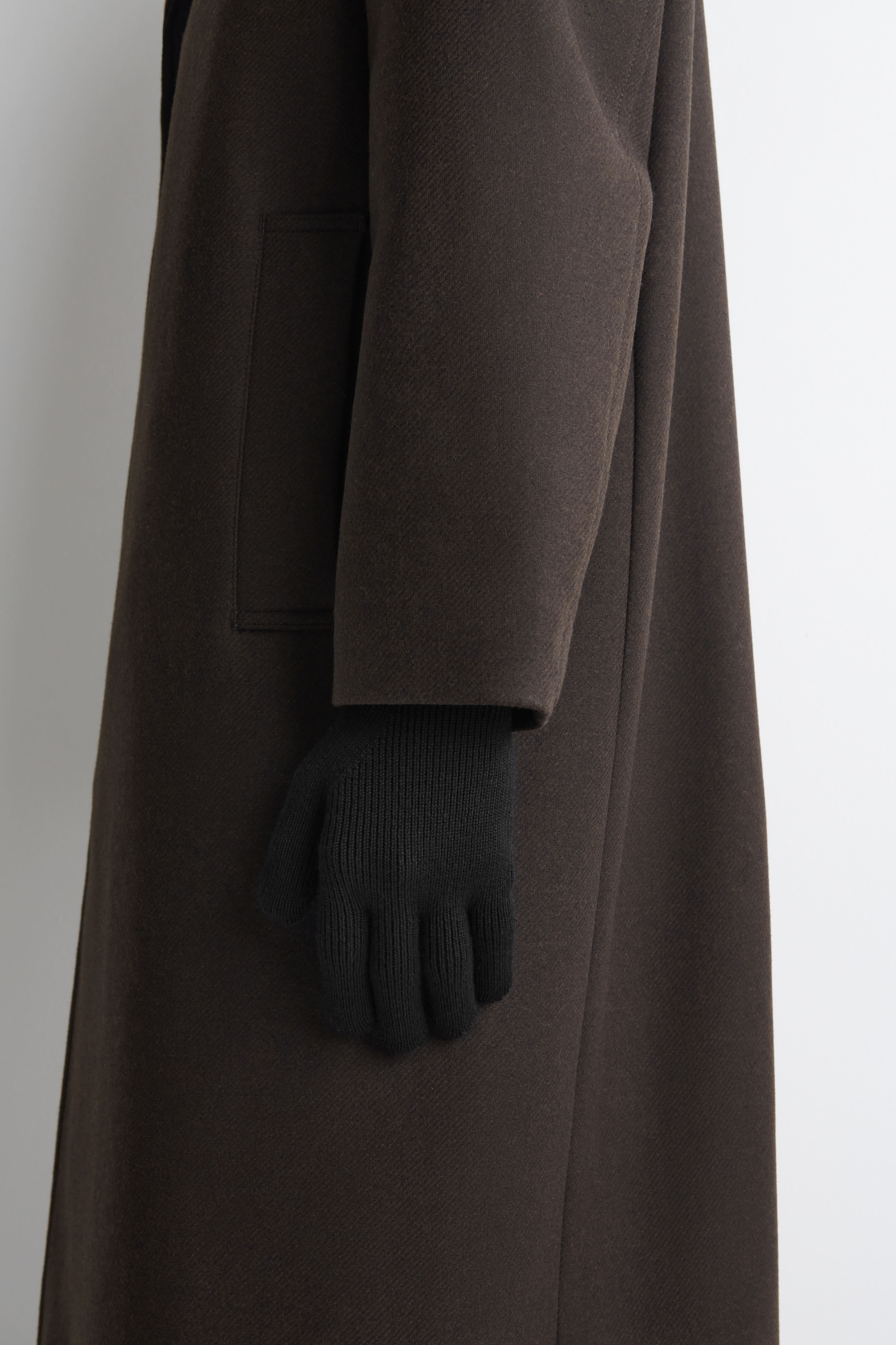 GERIPPTE WOLLHANDSCHUHE - SCHWARZ