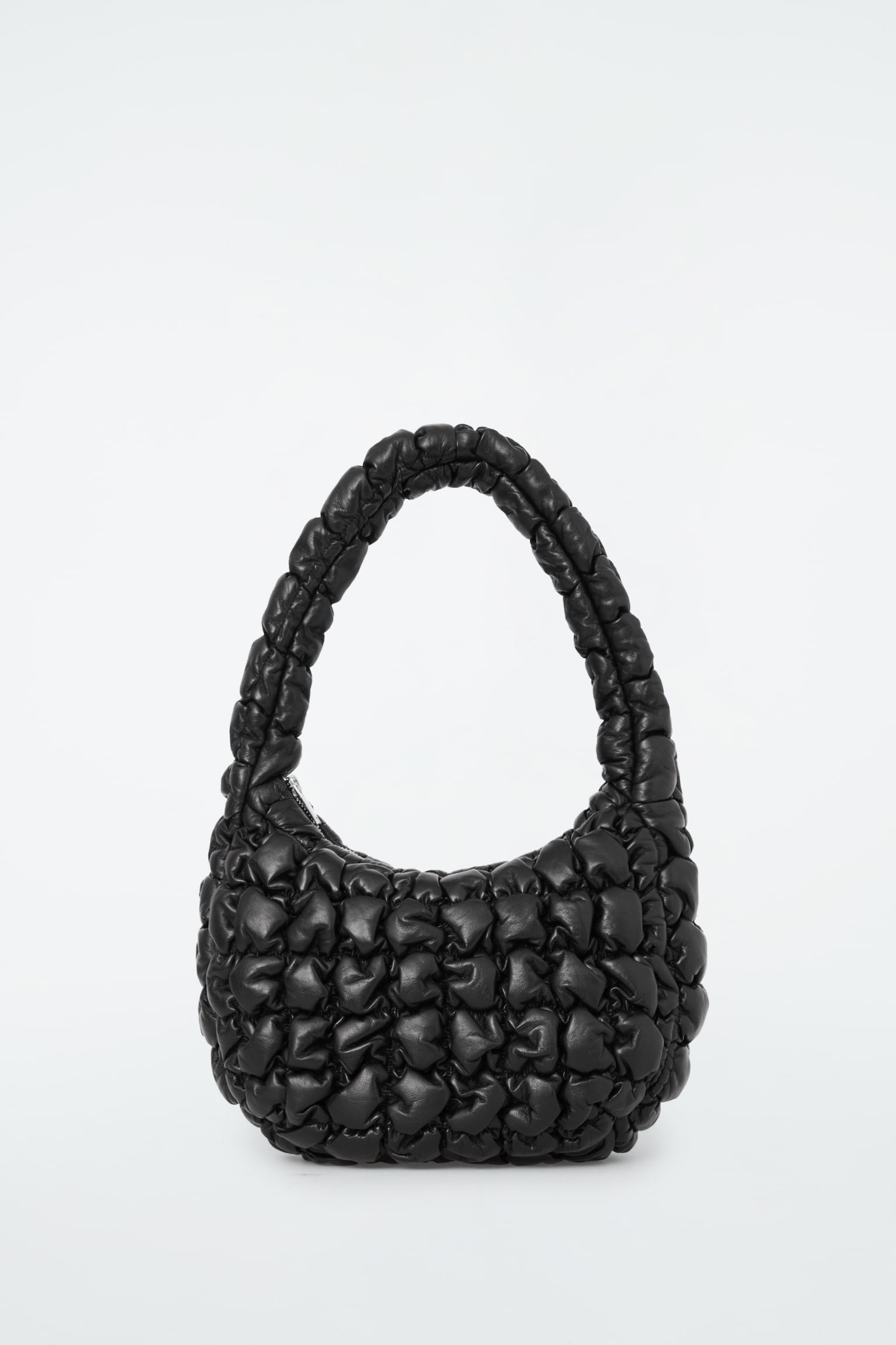 QUILTED MINI BAG - LEATHER - BLACK - 2