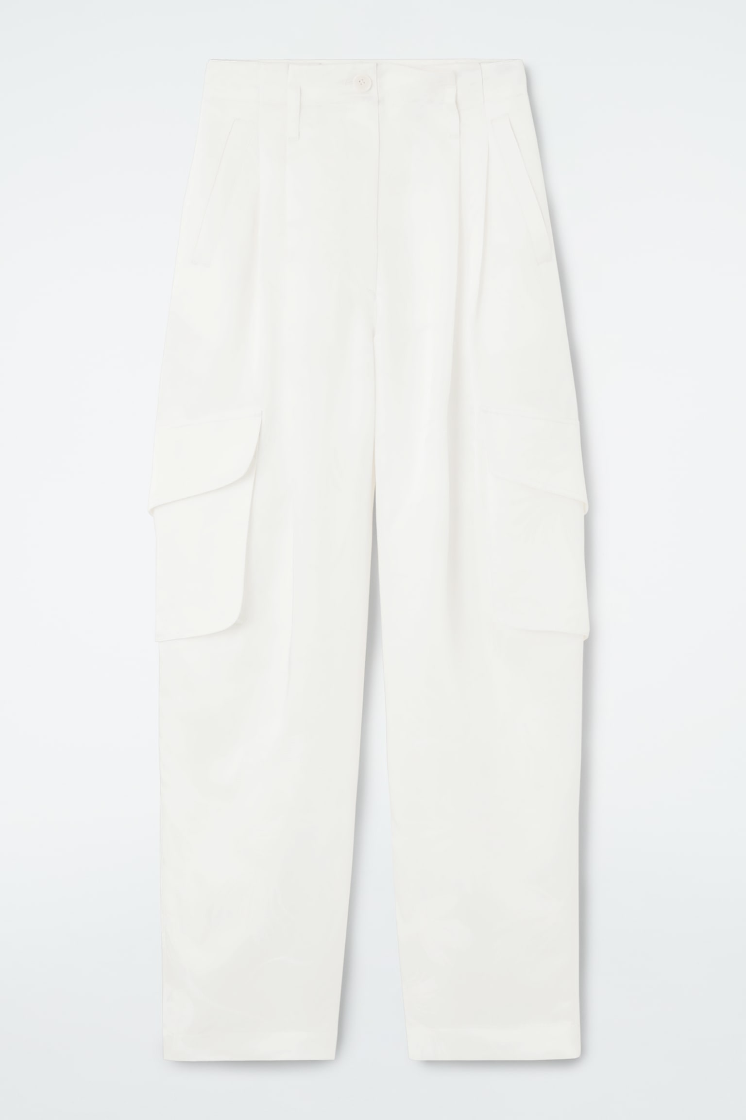 FLORAL JACQUARD UTILITY TROUSERS - WHITE - 2