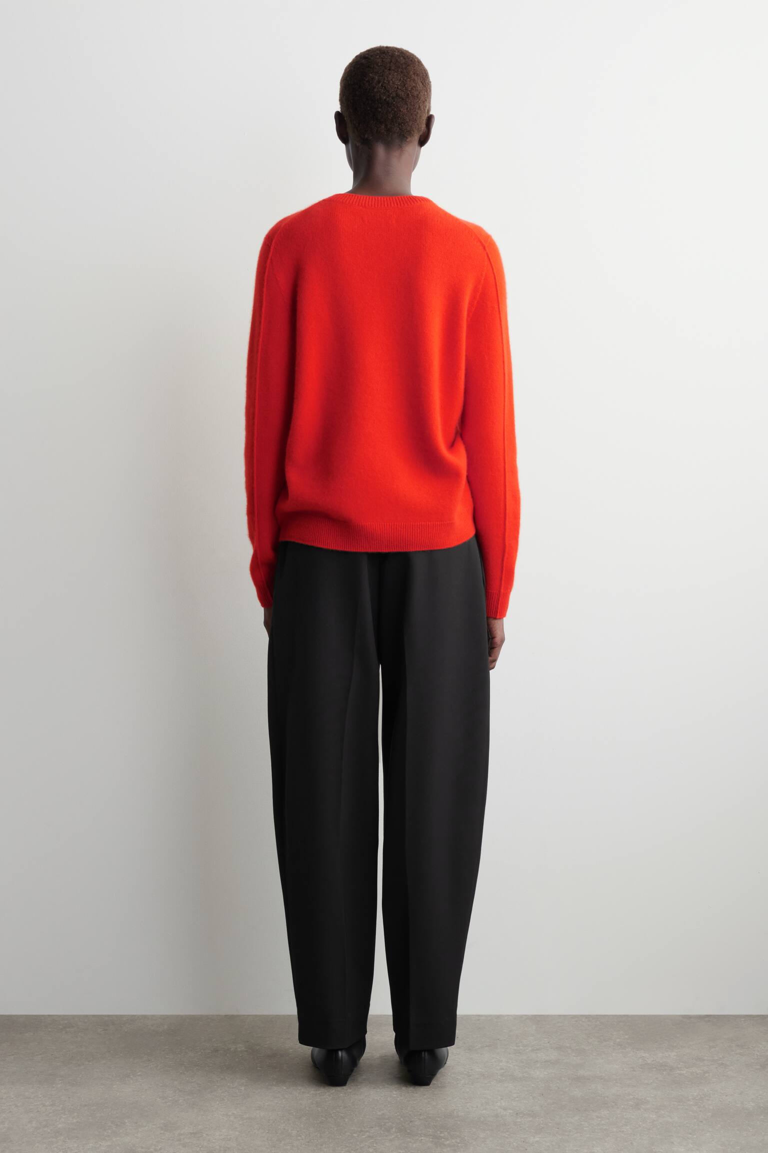 Cashmere Crew-neck Jumper - ORANGE - 6