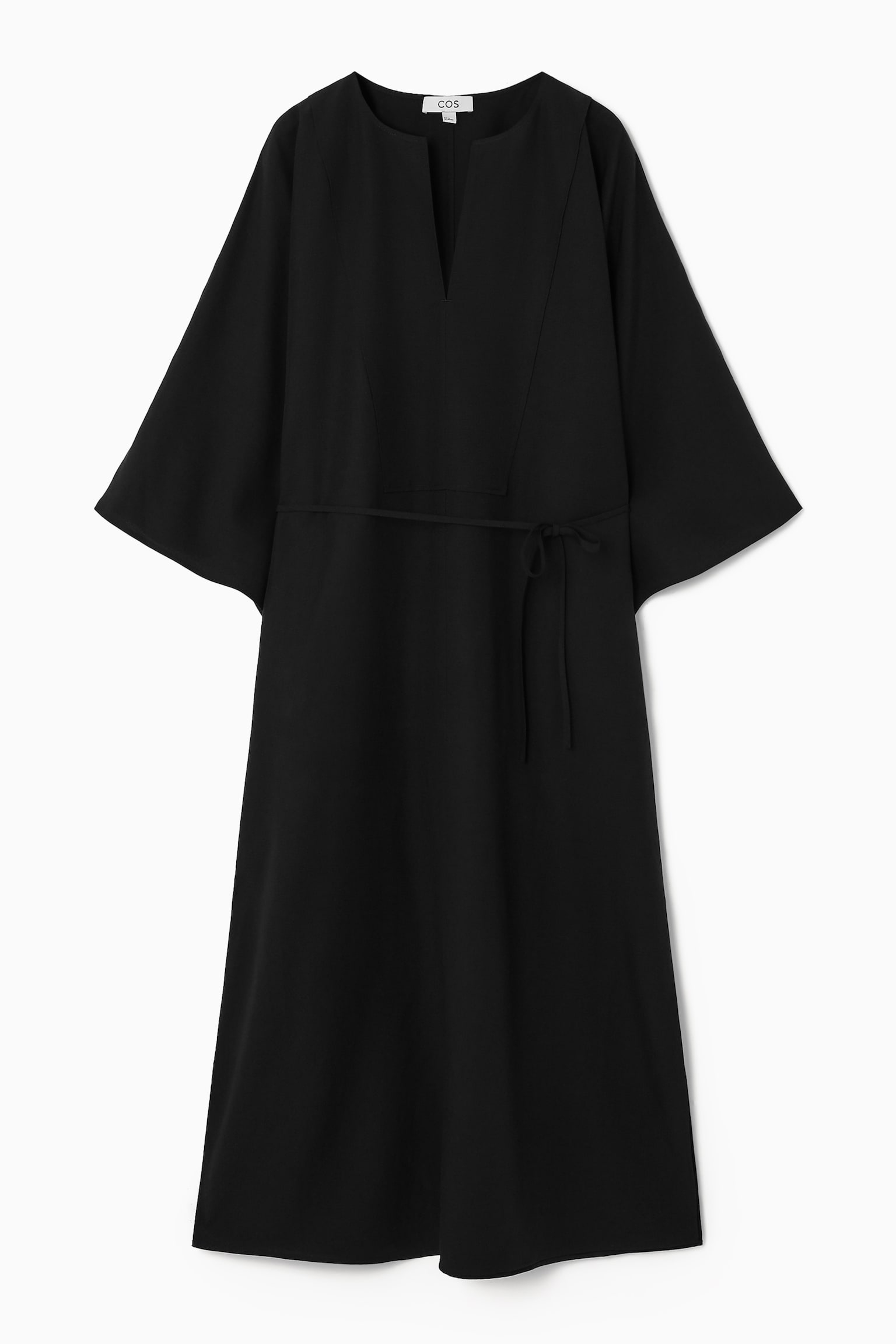 OVERSIZED KAFTAN MIDI DRESS - BLACK - 2