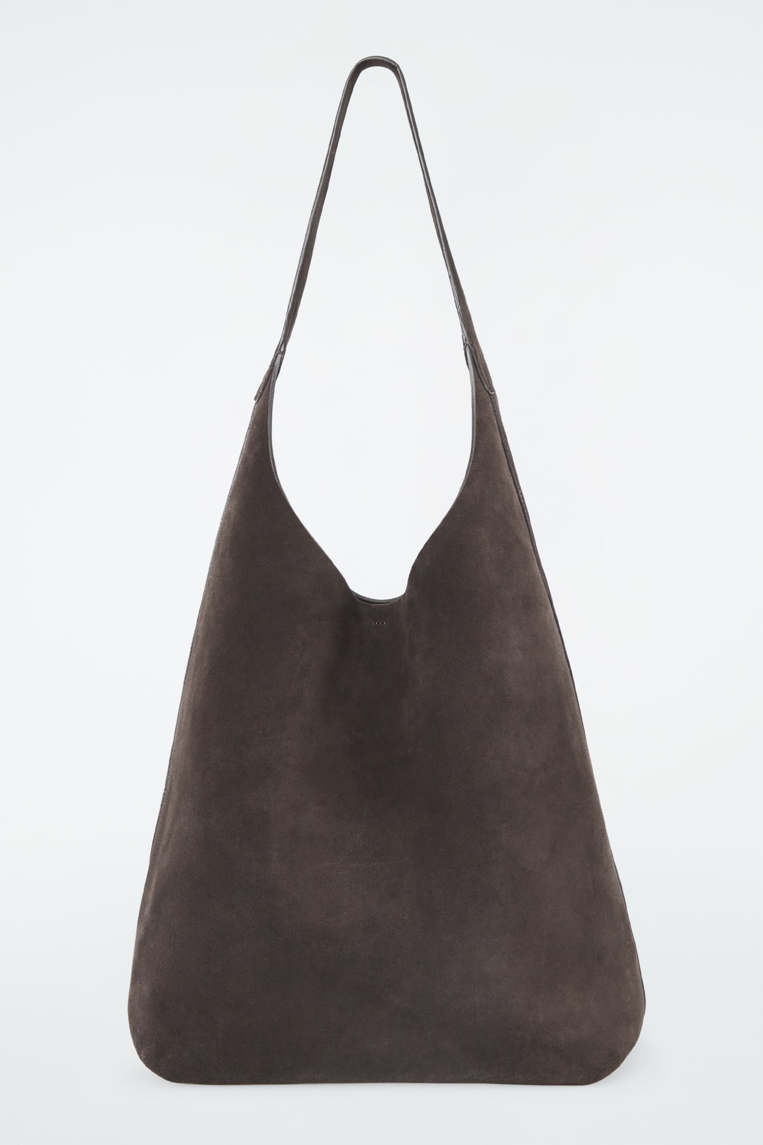 SERIF TOTE - SUEDE - DARK BROWN - 1