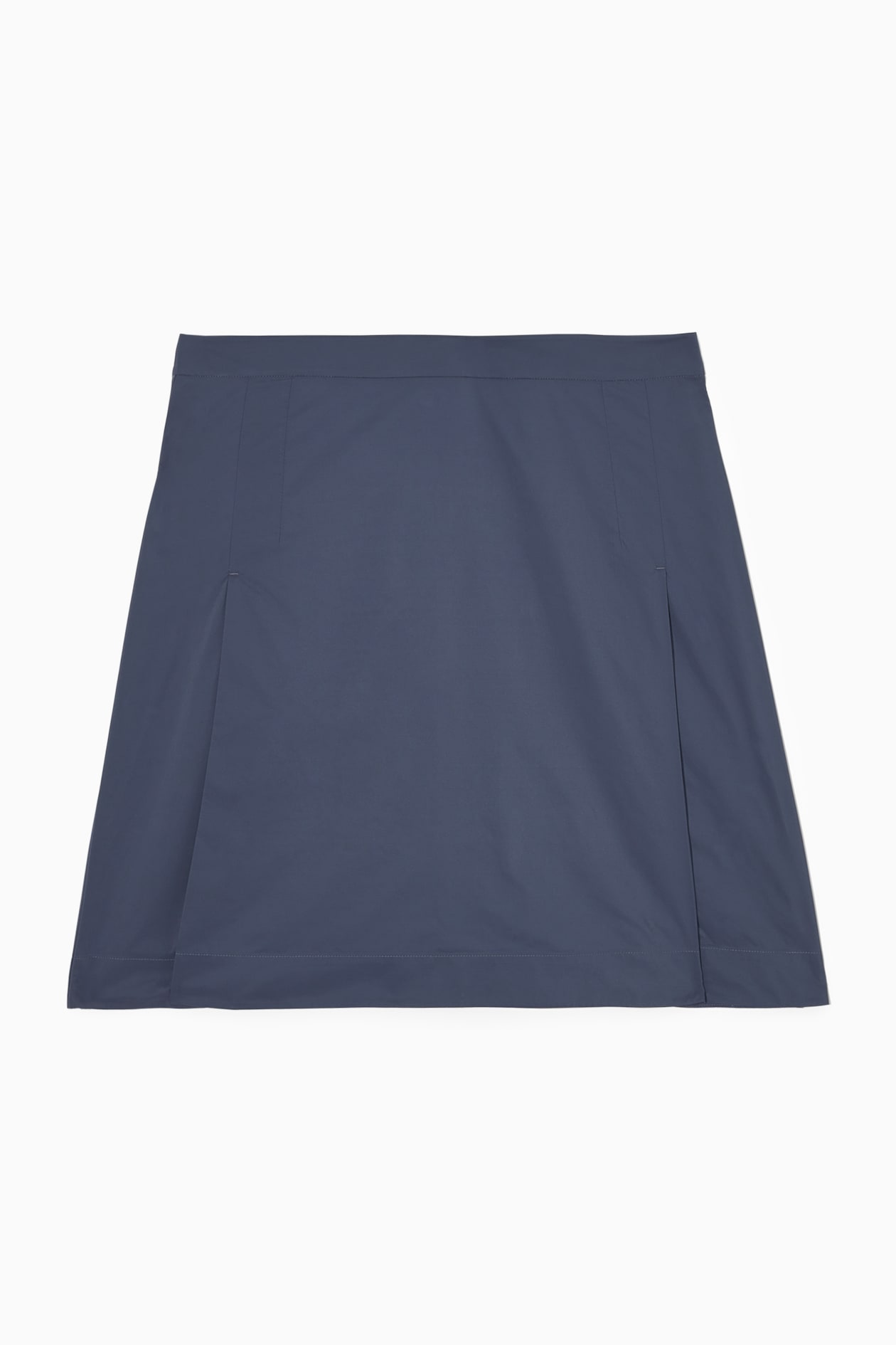 Shell Panel A Line Mini Skirt High Waist Short Blue Ladies Handm Gb 8743